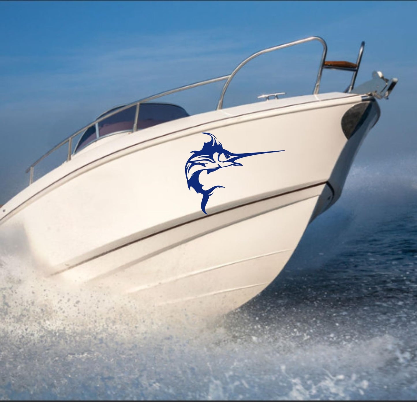 DualColorStampe Adesivo per barca nautica stickers fish per bancone bar lido attrezzatura spiaggia mare balneare stickers summer COD.M0365