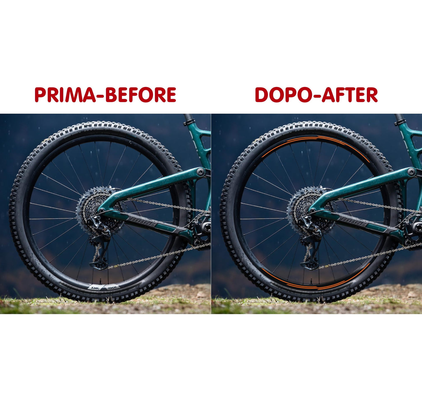 DualColorStampe Adesivi Cerchi Bici 26'' - 27,5'' - 28-29'' Pollici Ruota Bici MTB Bike Stickers Cerchi MTB accessori pellicola MTB B0043