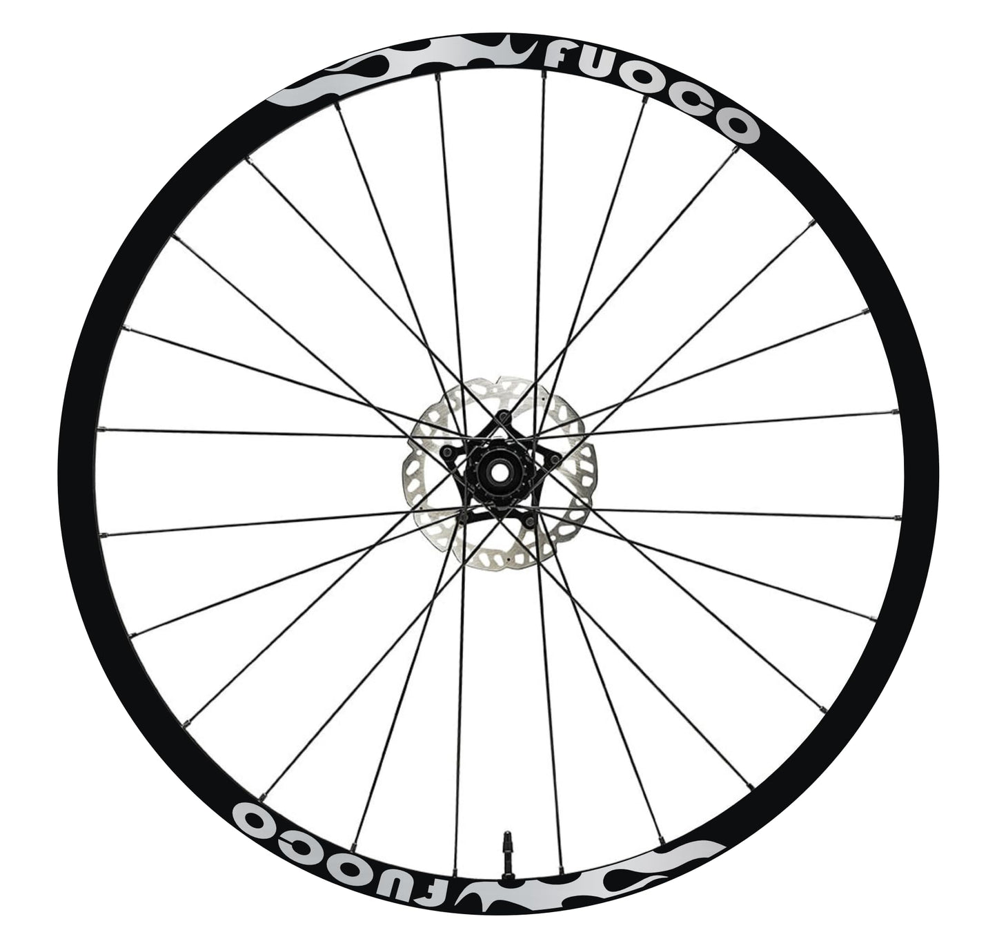 DualColorStampe Adesivi Cerchi Bici 26'' - 27,5'' - 28-29'' Pollici Ruota Bici MTB Bike Stickers Cerchi FUOCO MTB - B0057
