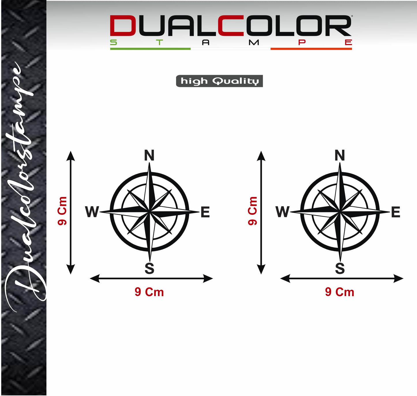 DualColorStampe® Adesivi Compatibili con Harley-Davidson bussola rosa dei venti serbatoio Set 2 stickers Moto Motorbike COD. M0356