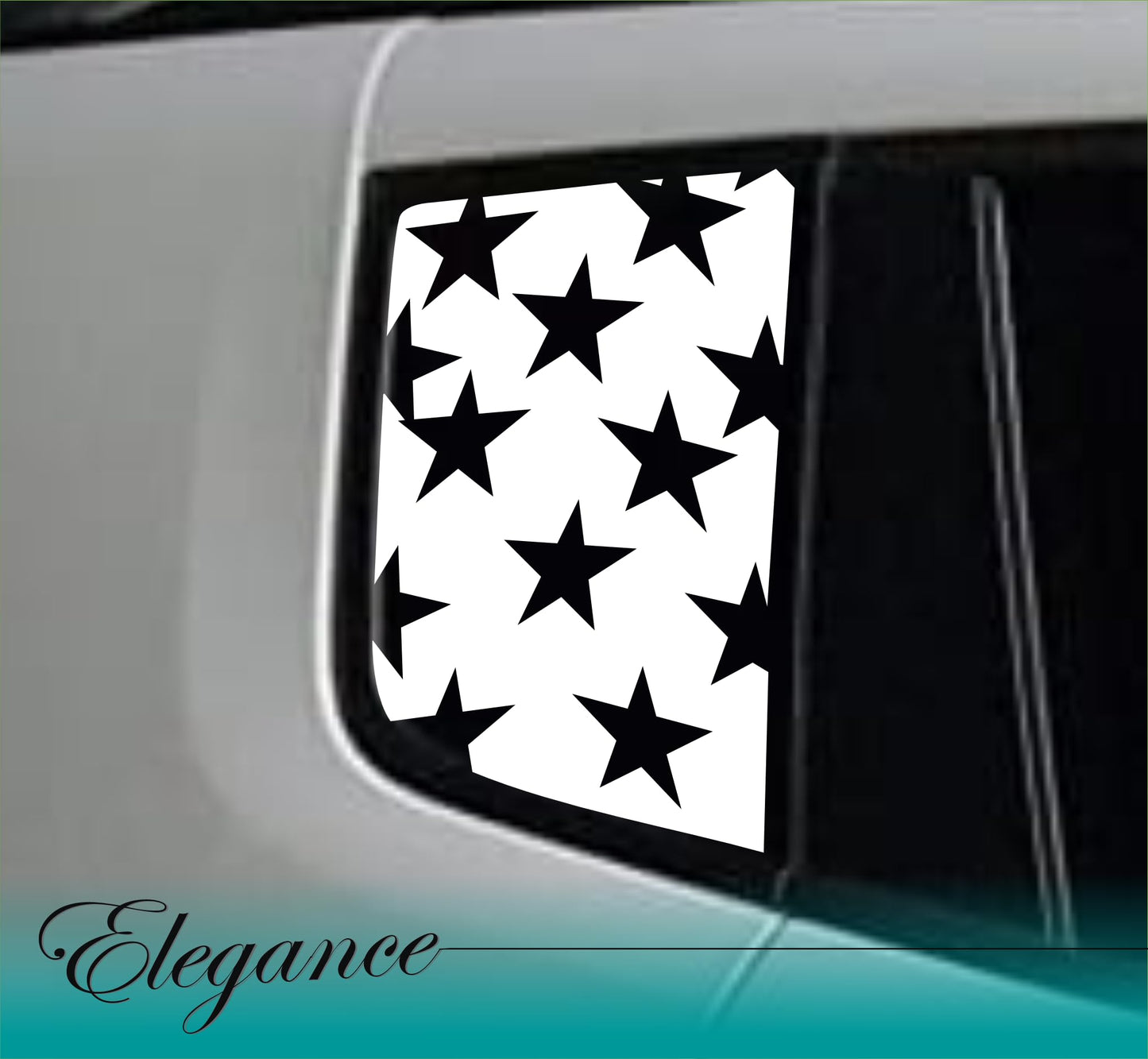 DualColorStampe Adesivi compatibili con Jeep Renegade (2014-2024) Vetro stickers finestrini posteriori fascia Window Decal stelle 0382