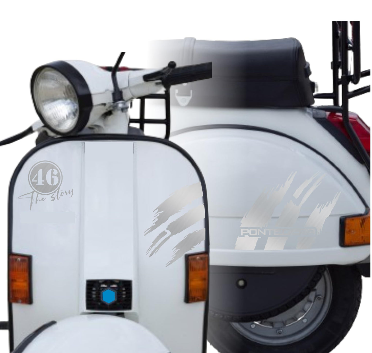 DualColorStampe Adesivi Compatibili con PIAGGIO VESPA 1981 PX 125 GTS 300 super GTV 300 GTV250 GTV125 M0334