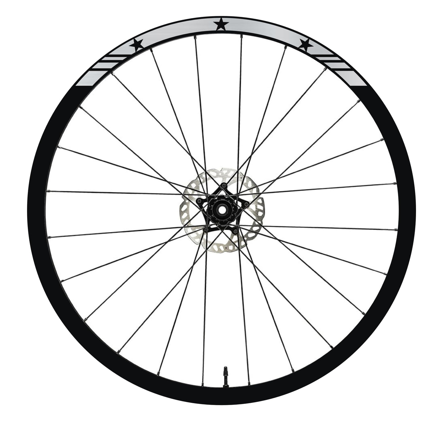 DualColorStampe Adesivi Cerchi Bici 26'' - 27,5'' - 28-29'' Pollici Ruota Bici MTB Bike Stickers Cerchi MTB stella star - B0202