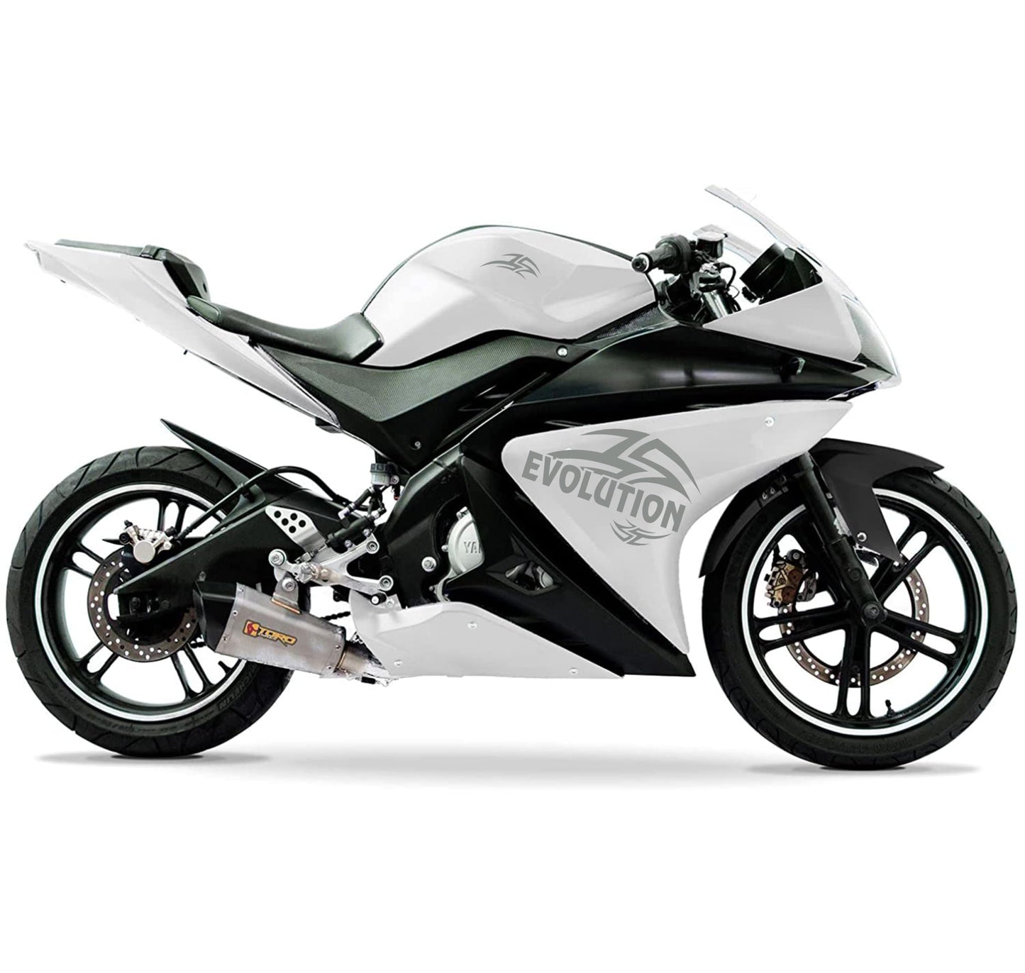 DualColorStampe Adesivi Compatibili con Yamaha YZF-R125 R125 (DX-SX) Carena moto decal stickers Design sport Tribale M0130