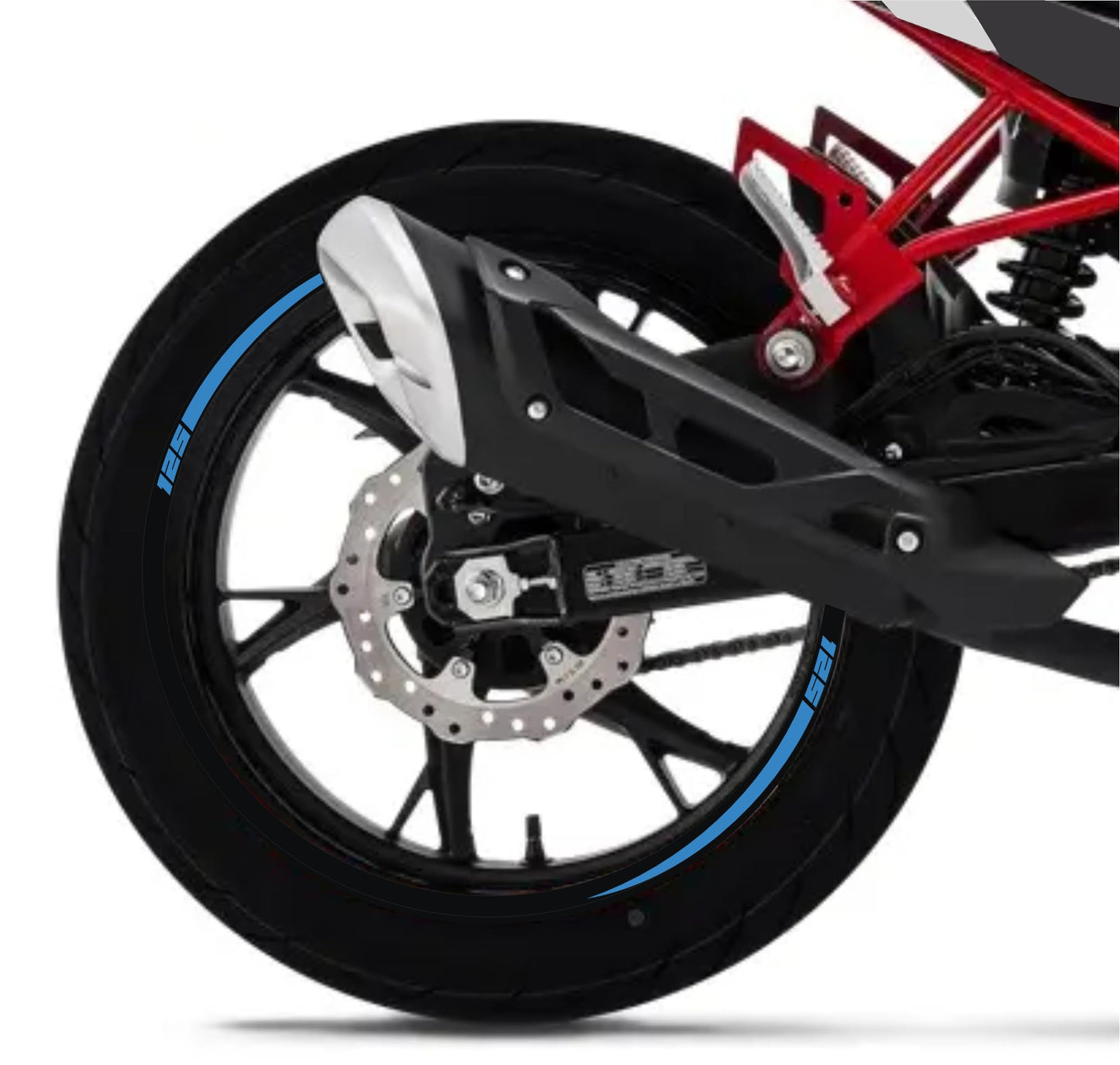 DualColorStampe Adesivi Compatibili con Benelli BN 125 (2021-2023) DX-SX Carena Moto + Strisce Cerchi 17'' Stelle Design - M0303