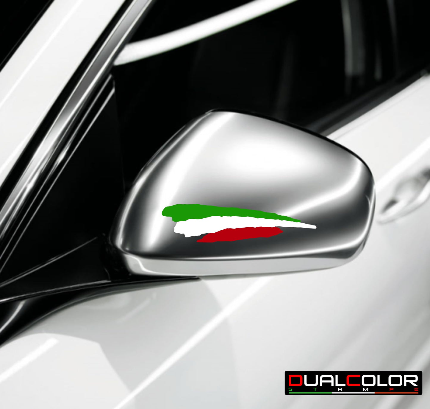DualColorStampe Adesivi Stickers Bandiera Italiana Italia Tuning Sport Racing 6 Unità | Adesivo Bandiera Spagna per Auto Moto Scooter Quad Caschi | Resistenti alla Pioggia e al Sole