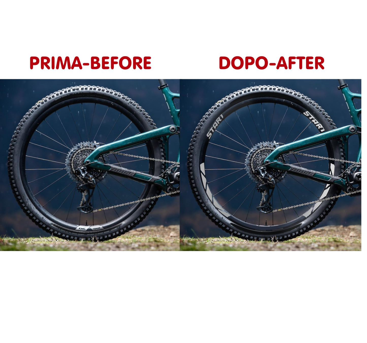 Adesivi Cerchi Bici 26'' - 27,5'' - 28-29'' Pollici Ruota Bicicletta MTB Bike Stickers Cerchi MOUNTAIN BIKE B0211