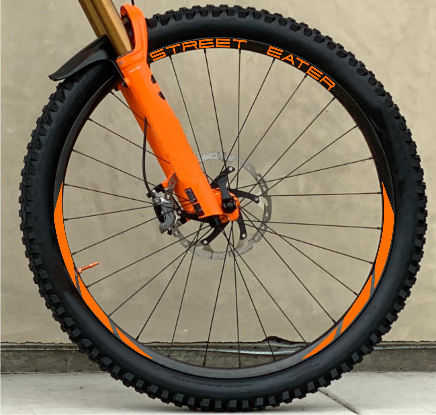 DualColorStampe® Adesivi Cerchi Bici MTB 26'' 27,5'' 28-29'' Pollici | Stickers Ruota Mountain Bike Colorati, Autoadesivi Impermeabili | Cod. B0204
