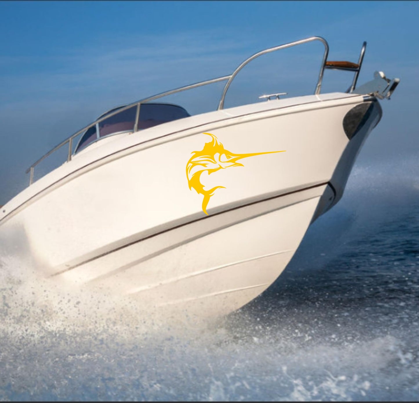 DualColorStampe Adesivo per barca nautica stickers fish per bancone bar lido attrezzatura spiaggia mare balneare stickers summer COD.M0365