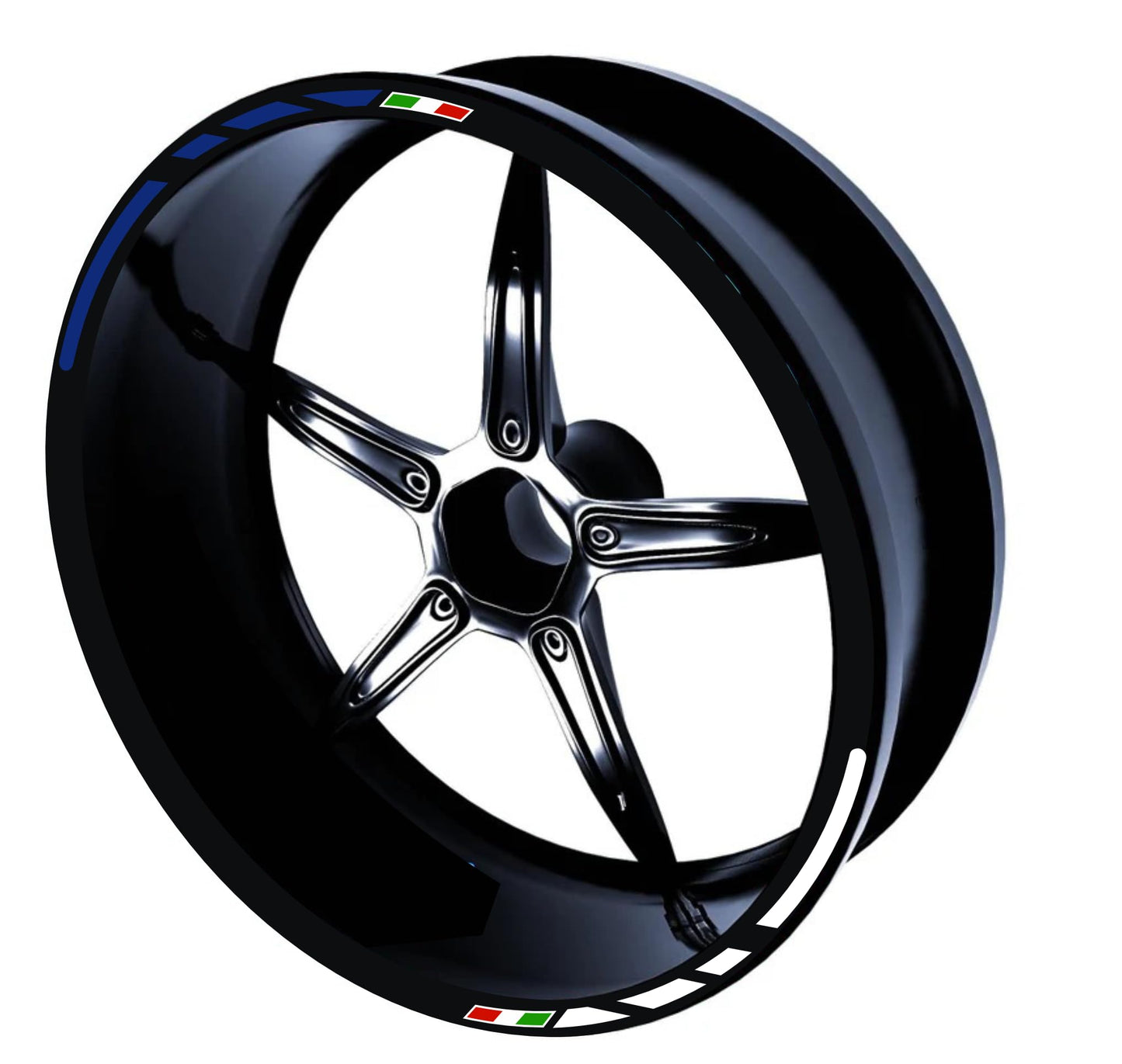 Adesivi per cerchi moto 15 pollici Cerchioni Set Completo per 2 Ruote 15 Pollici Strisce Cerchi Custom universale D0104