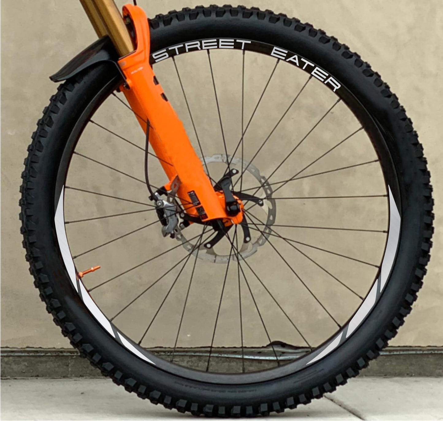 DualColorStampe® Adesivi Cerchi Bici MTB 26'' 27,5'' 28-29'' Pollici | Stickers Ruota Mountain Bike Colorati, Autoadesivi Impermeabili | Cod. B0204
