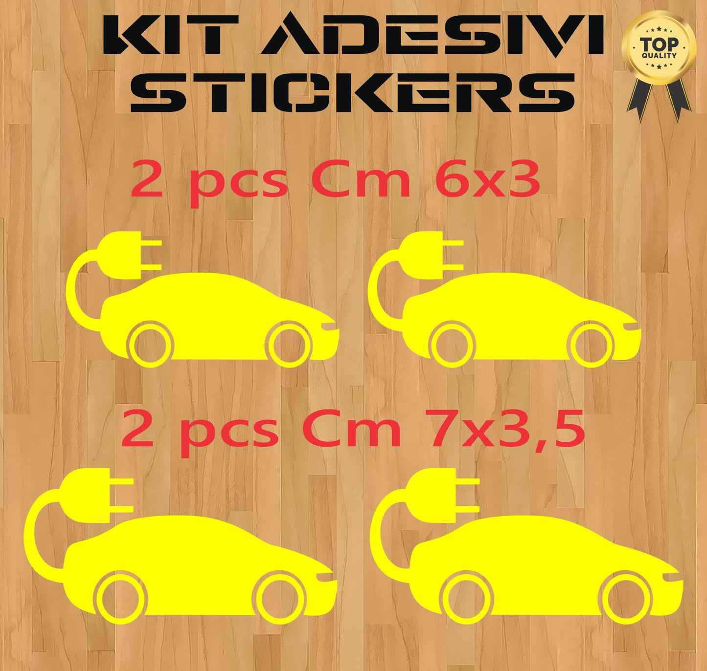 DualColorStampe Adesivi in vinile wall stickers tuning auto elettrica LOGO AUTO ELETTRICA accessori auto stickers COD.0422