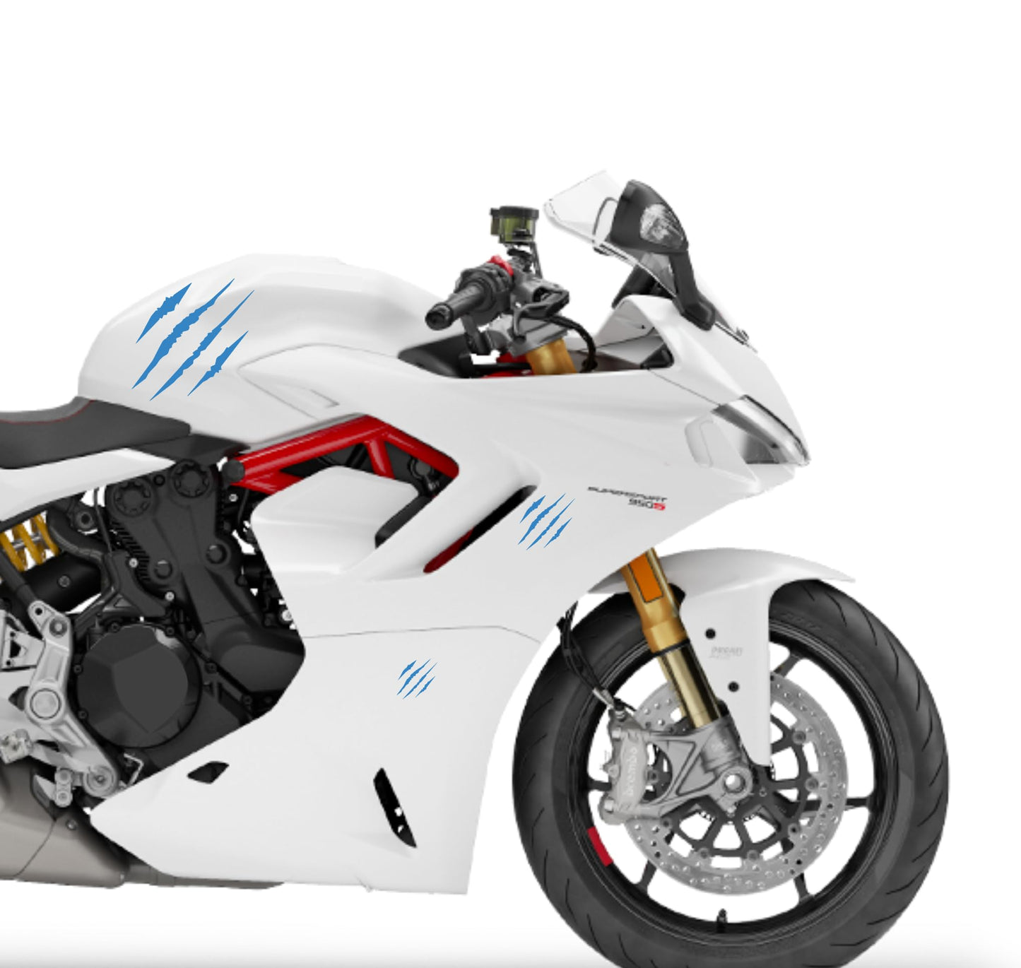 DualColorStampe Adesivi per Auto Graffi Artigli 10 Pezzi Adesivi per Auto a Forma di Graffi - Adesivo Mostro Artigli Segni Stickers Auto Tuning Strisce M0016