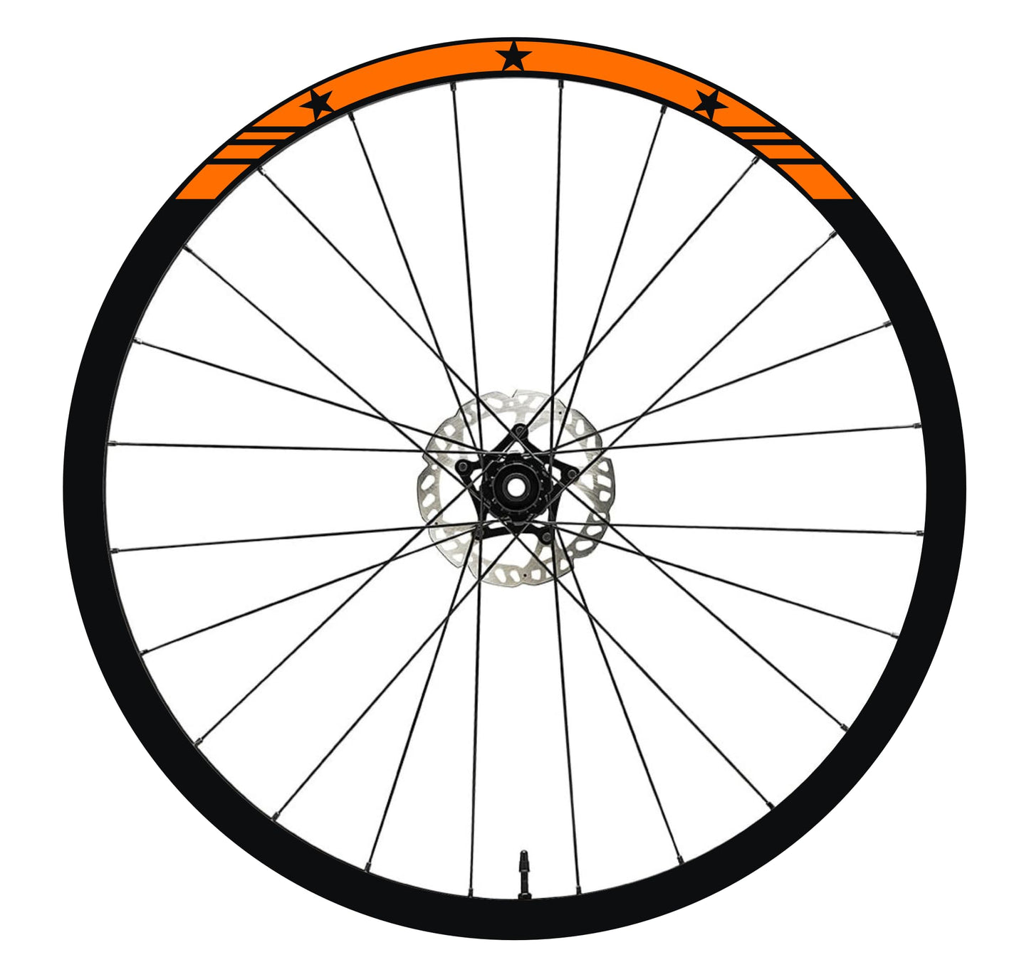 DualColorStampe Adesivi Cerchi Bici 26'' - 27,5'' - 28-29'' Pollici Ruota Bici MTB Bike Stickers Cerchi MTB stella star - B0202