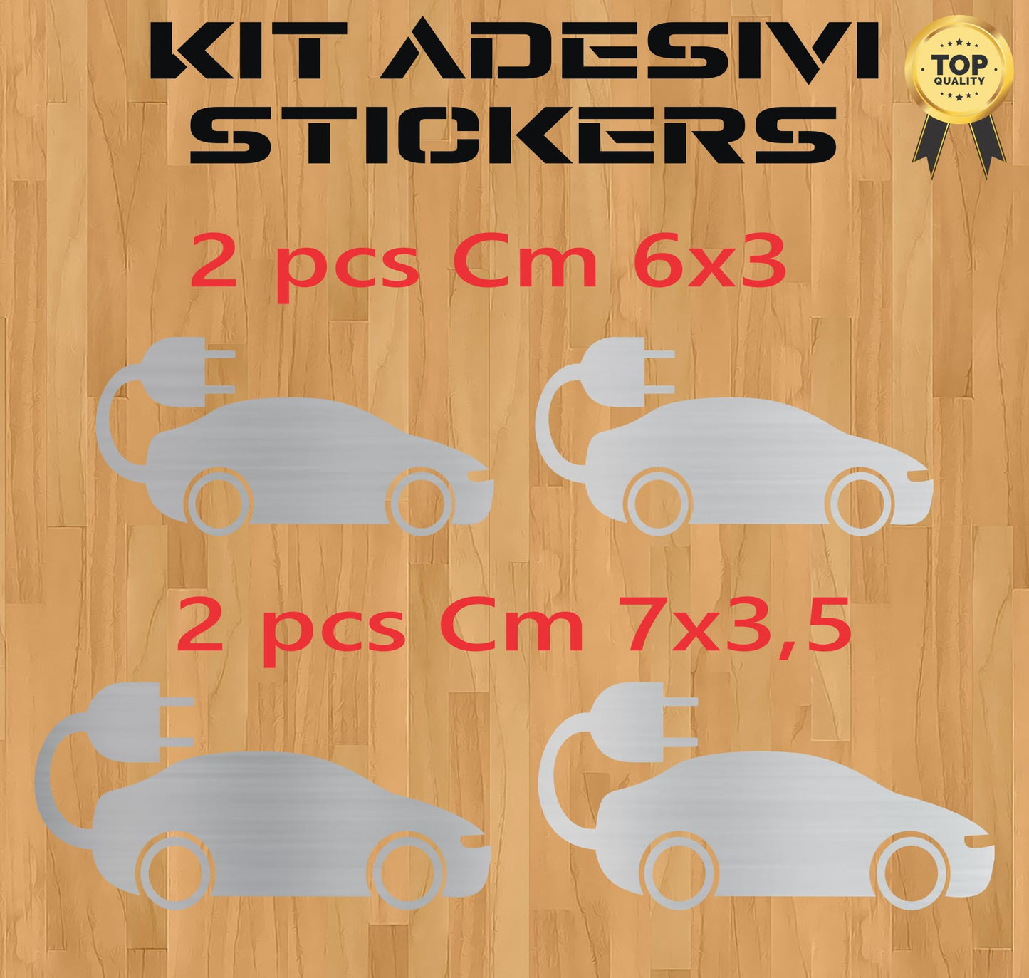 DualColorStampe Adesivi in vinile wall stickers tuning auto elettrica LOGO AUTO ELETTRICA accessori auto stickers COD.0422