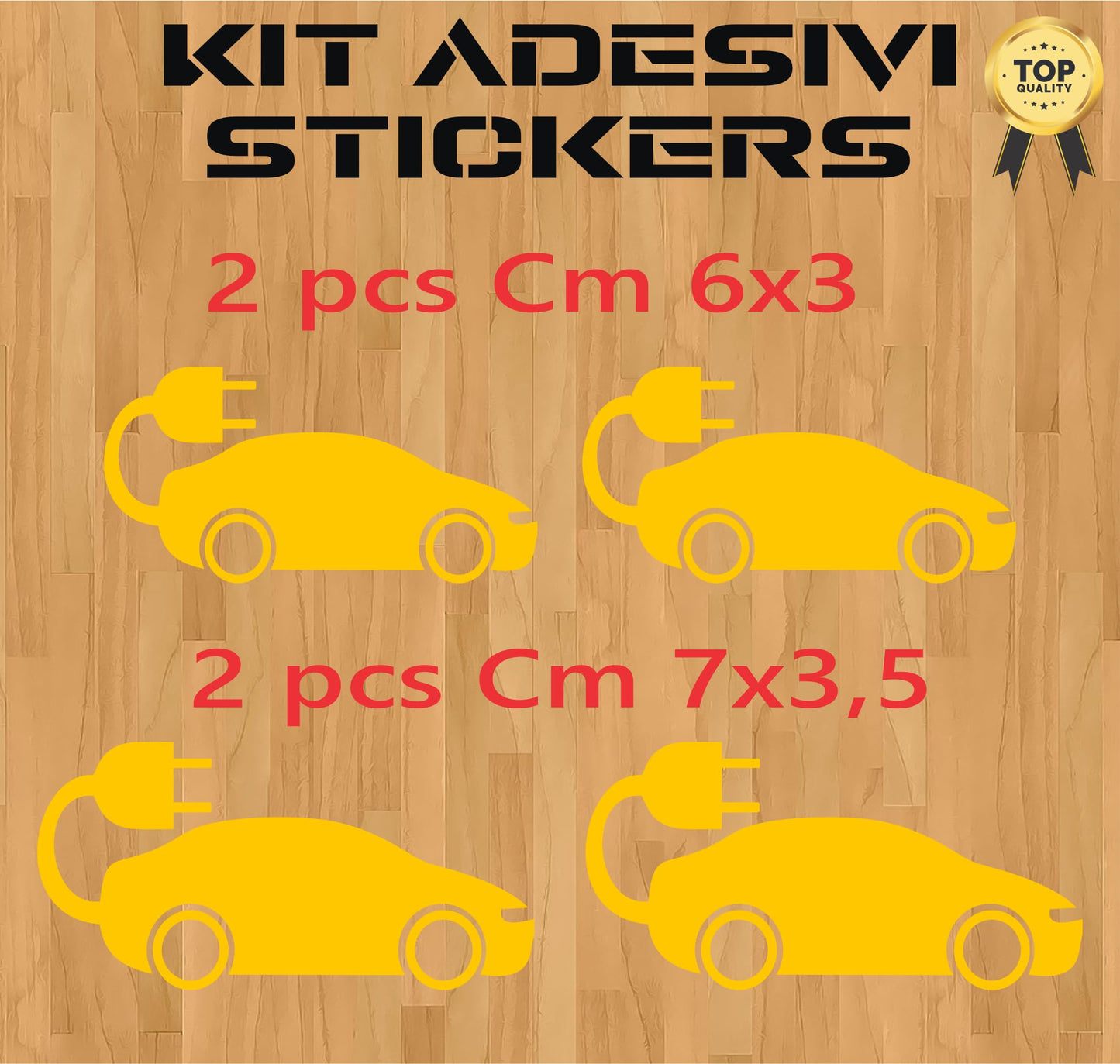 DualColorStampe Adesivi in vinile wall stickers tuning auto elettrica LOGO AUTO ELETTRICA accessori auto stickers COD.0422