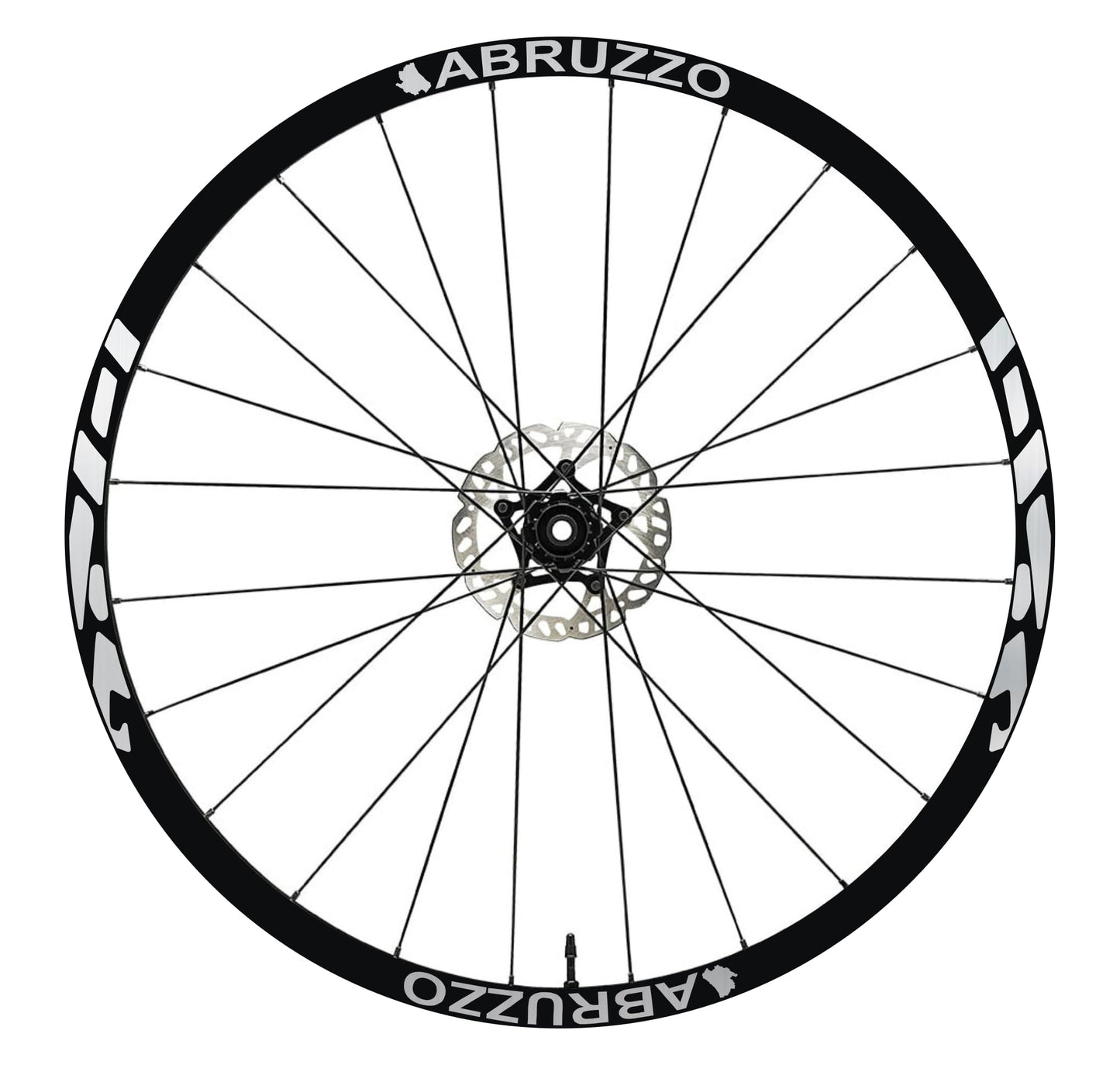 DualColorStampe® Adesivi Cerchi Bici MTB 26'' 27,5'' 28-29'' Pollici | Stickers Ruota Mountain Bike Colorati, Autoadesivi Impermeabili | Cod. B0207