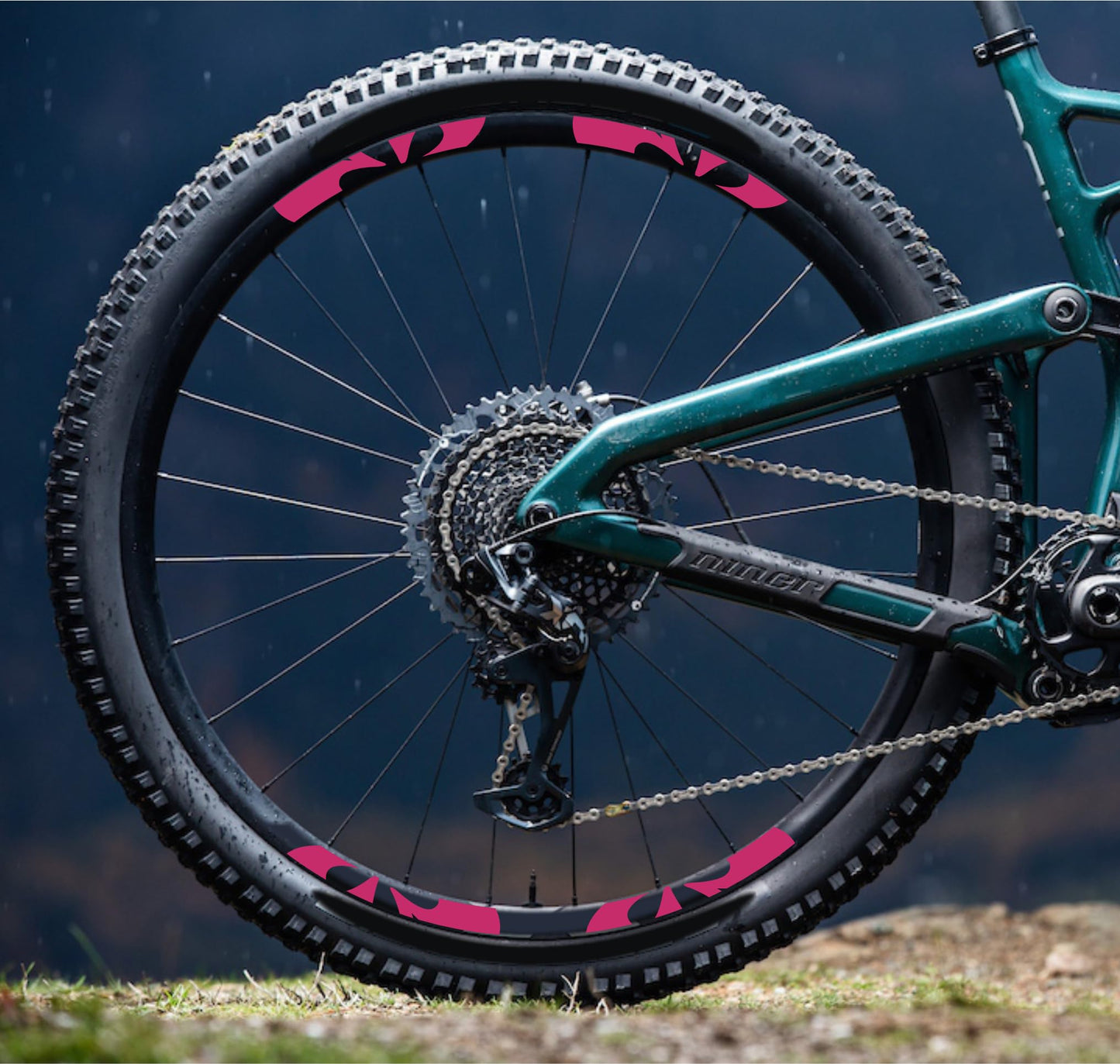 DualColorStampe Adesivi Cerchi Bici 26'' - 27,5'' - 28-29'' Pollici Ruota Bici MTB Bike Stickers Cerchi MTB - B0201