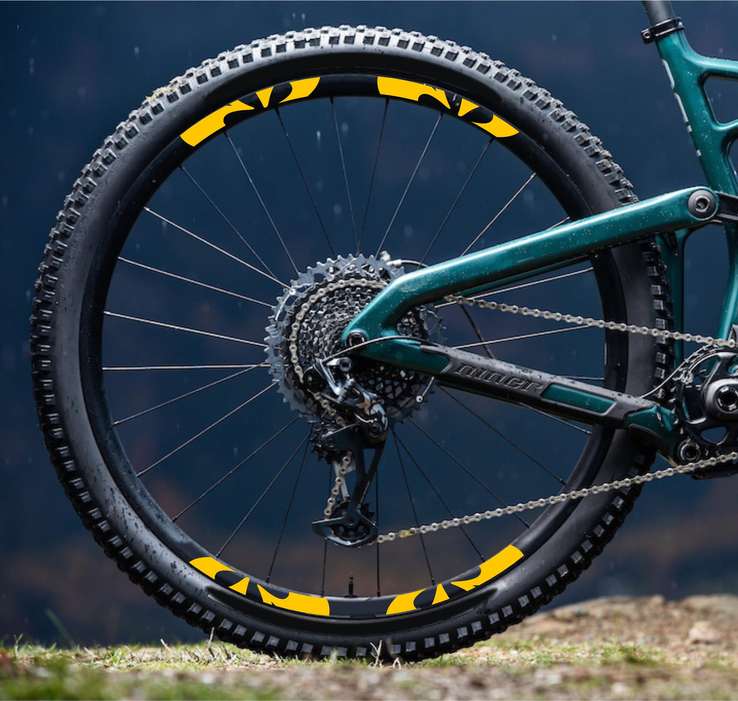 DualColorStampe Adesivi Cerchi Bici 26'' - 27,5'' - 28-29'' Pollici Ruota Bici MTB Bike Stickers Cerchi MTB - B0201