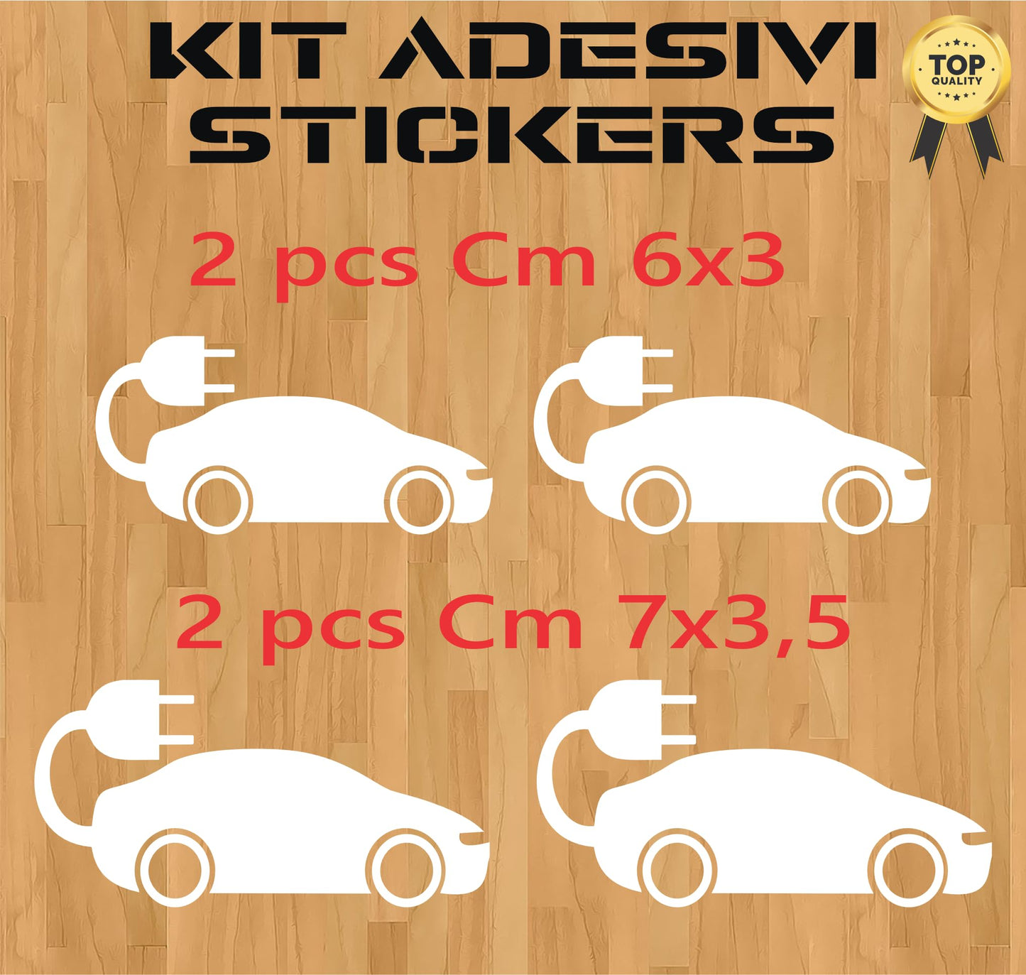 DualColorStampe Adesivi in vinile wall stickers tuning auto elettrica LOGO AUTO ELETTRICA accessori auto stickers COD.0422