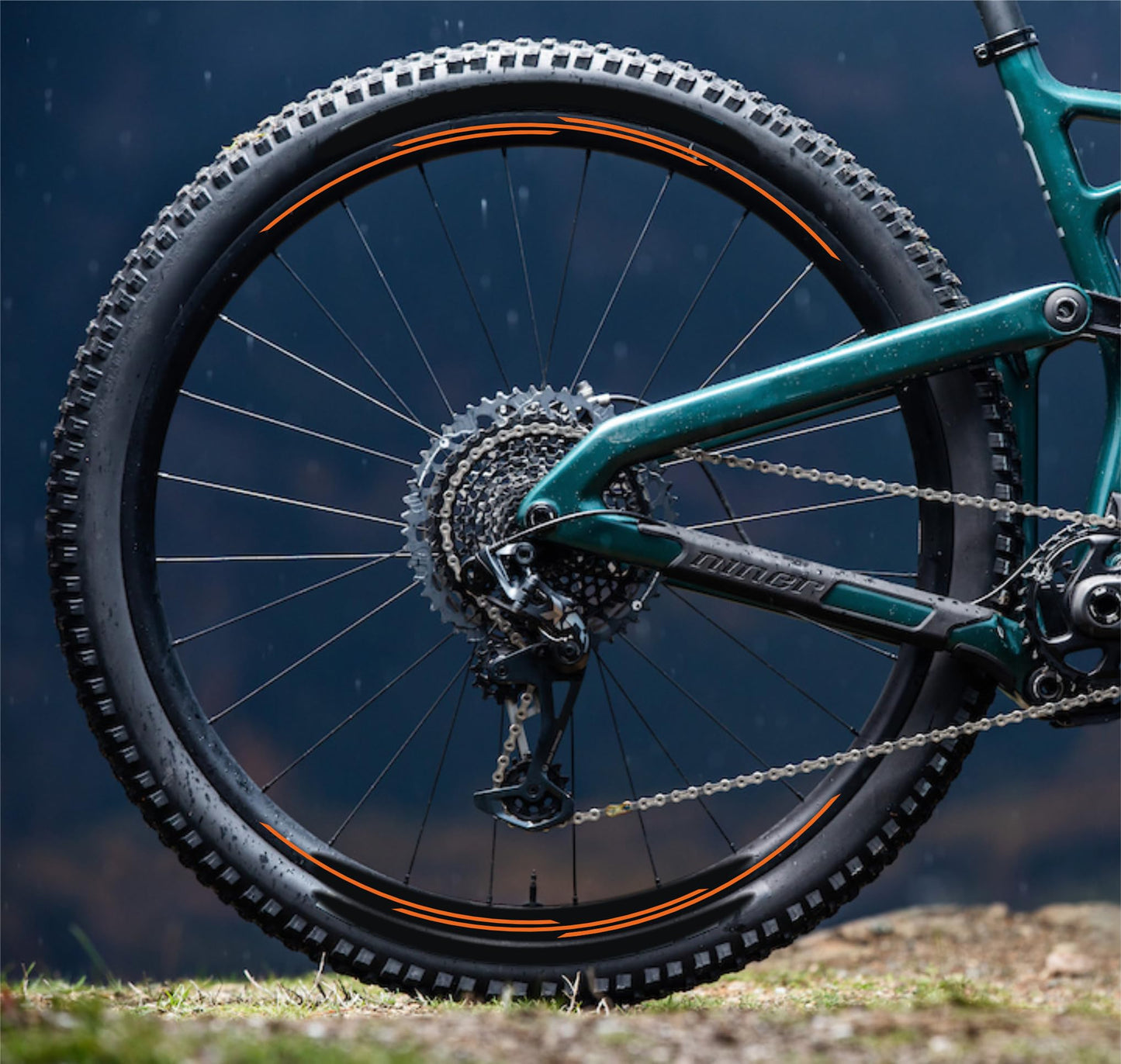 DualColorStampe Adesivi Cerchi Bici 26'' - 27,5'' - 28-29'' Pollici Ruota Bici MTB Bike Stickers Cerchi MTB accessori pellicola MTB B0043