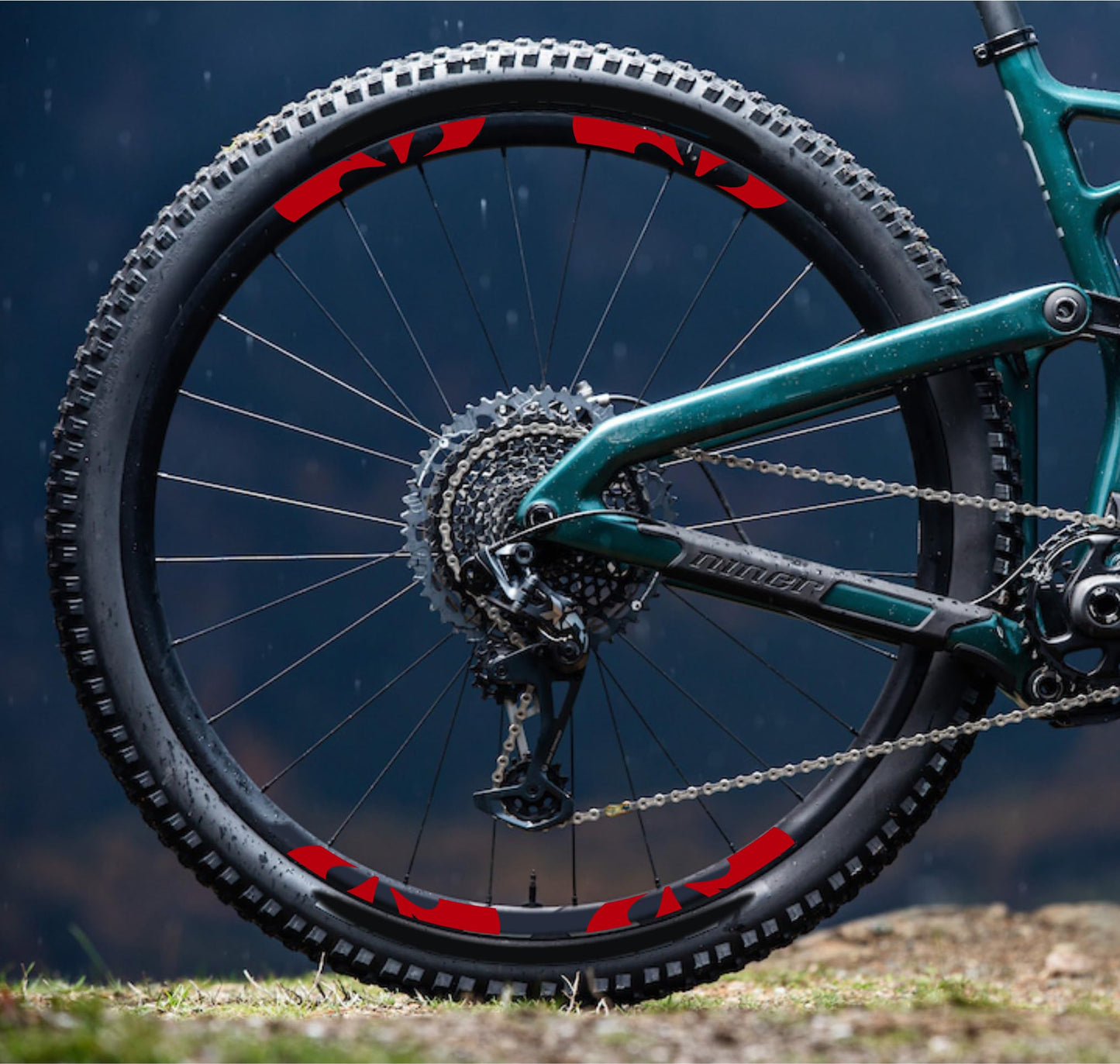 DualColorStampe Adesivi Cerchi Bici 26'' - 27,5'' - 28-29'' Pollici Ruota Bici MTB Bike Stickers Cerchi MTB - B0201