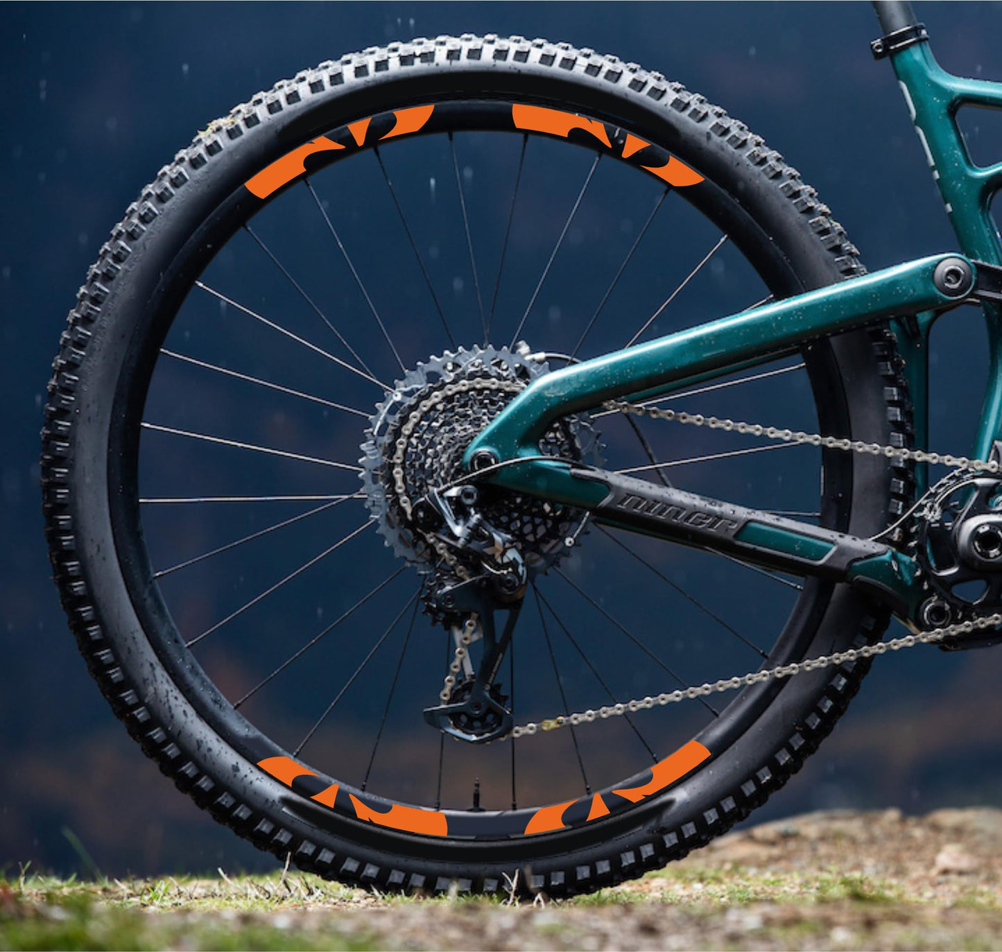DualColorStampe Adesivi Cerchi Bici 26'' - 27,5'' - 28-29'' Pollici Ruota Bici MTB Bike Stickers Cerchi MTB - B0201