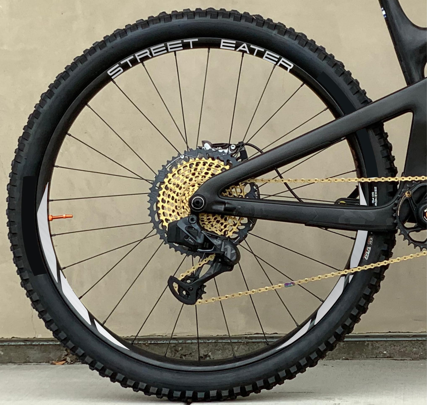 DualColorStampe® Adesivi Cerchi Bici MTB 26'' 27,5'' 28-29'' Pollici | Stickers Ruota Mountain Bike Colorati, Autoadesivi Impermeabili | Cod. B0204