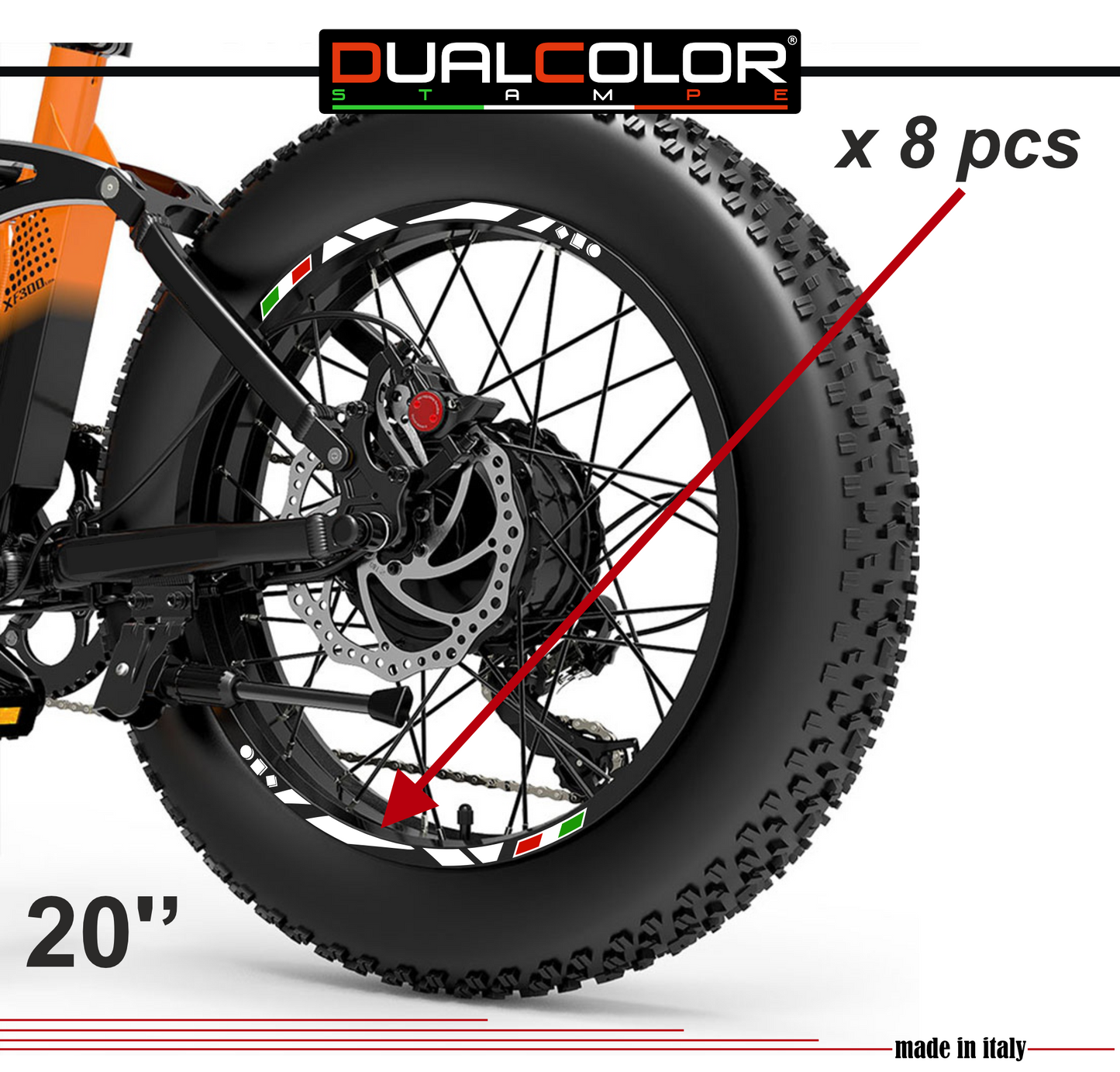 bici mtb cerchi adesivi set adesivi decal vinile