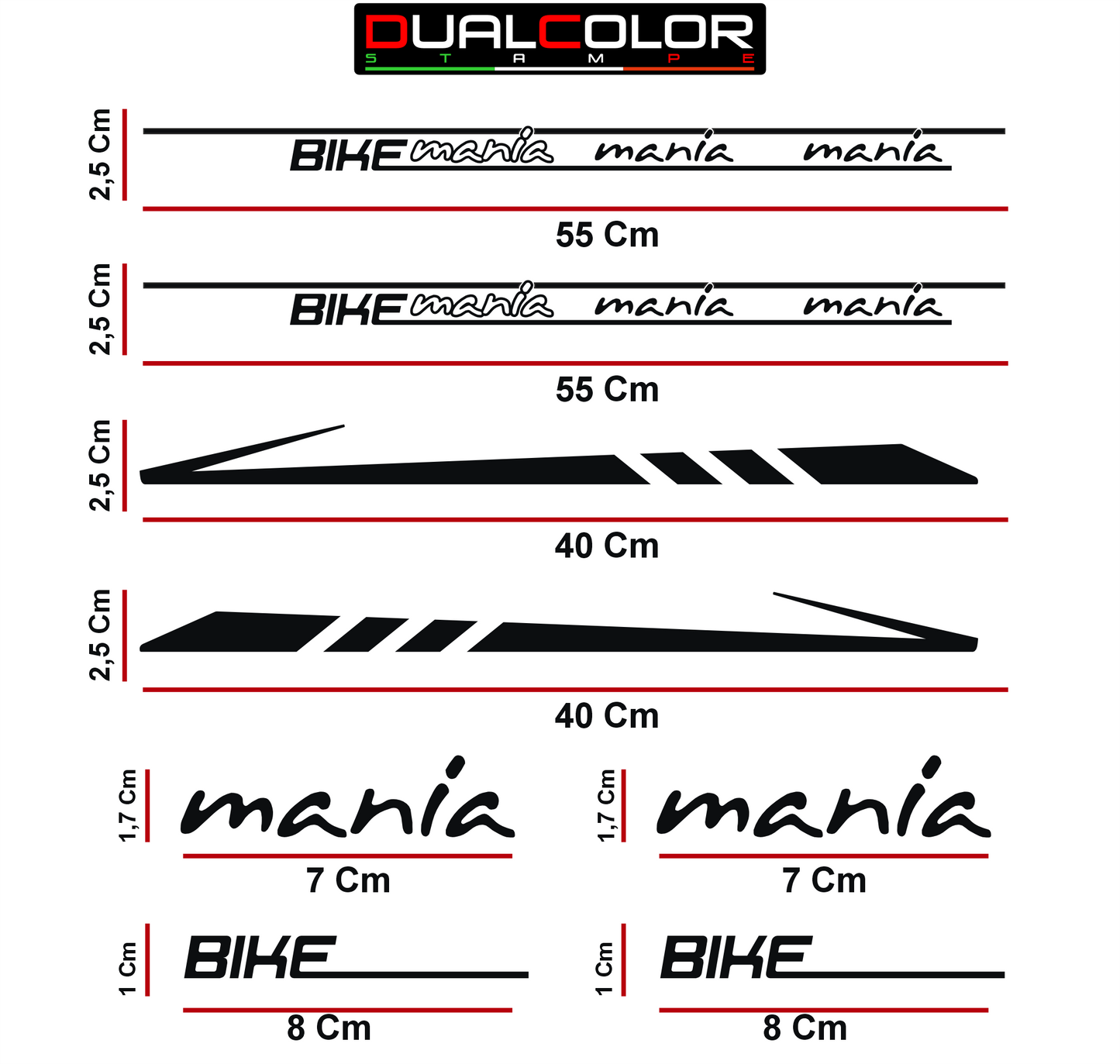 set adesivi decal vinile