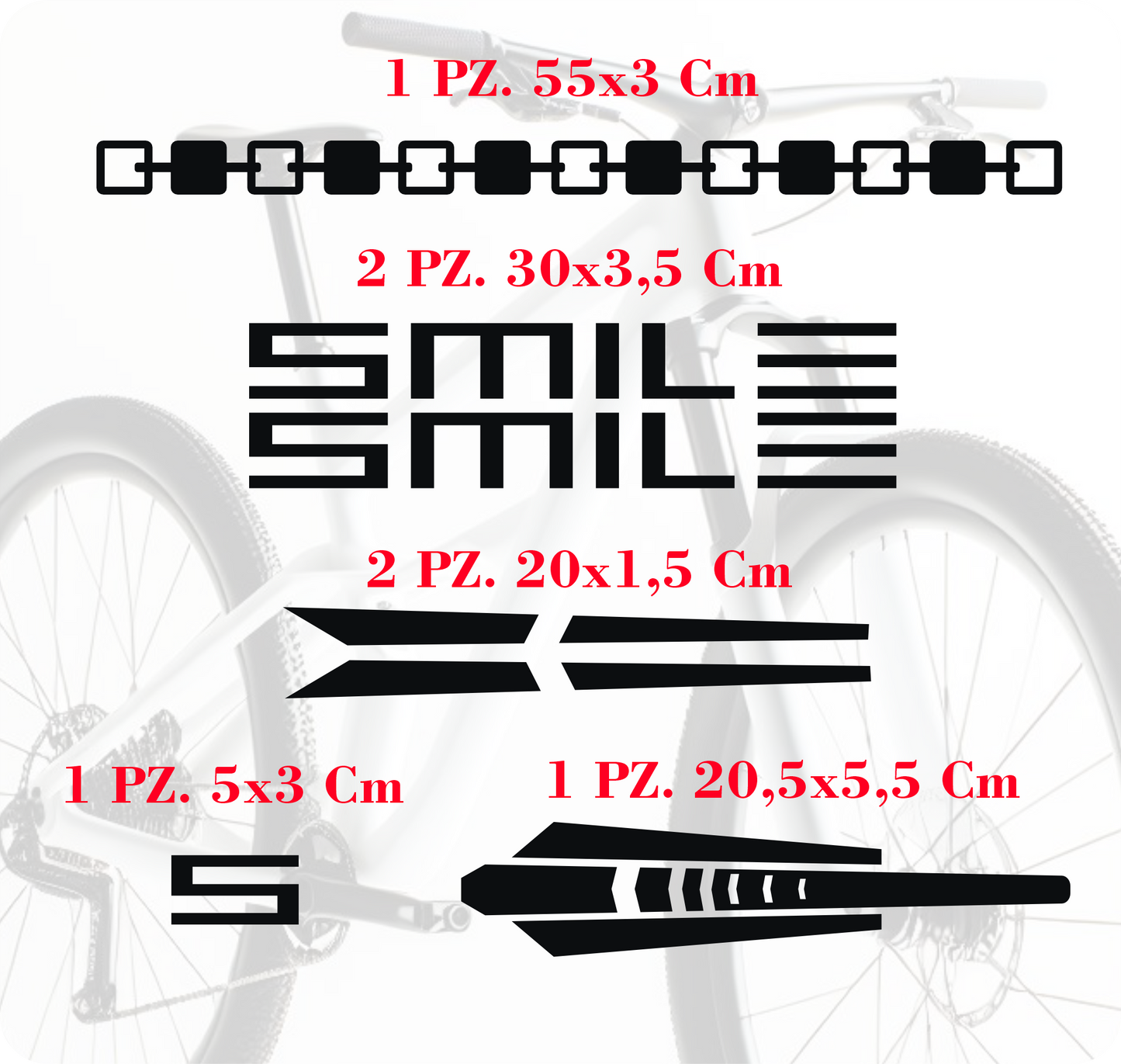 set adesivi decal vinile