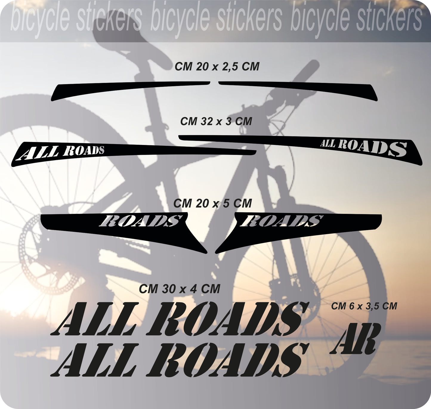 set adesivi decal vinile