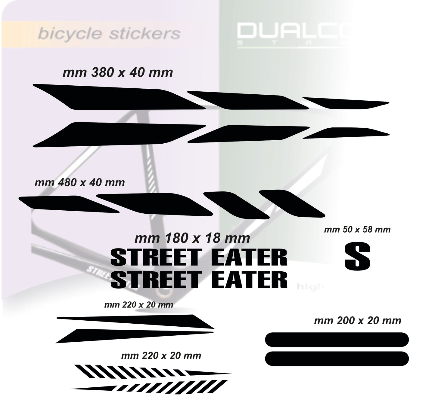 set adesivi decal vinile
