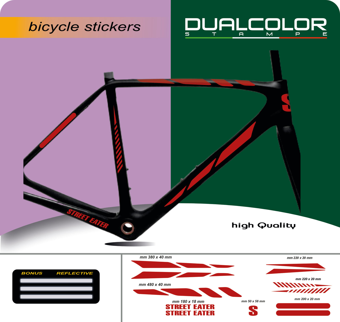 set adesivi decal vinile
