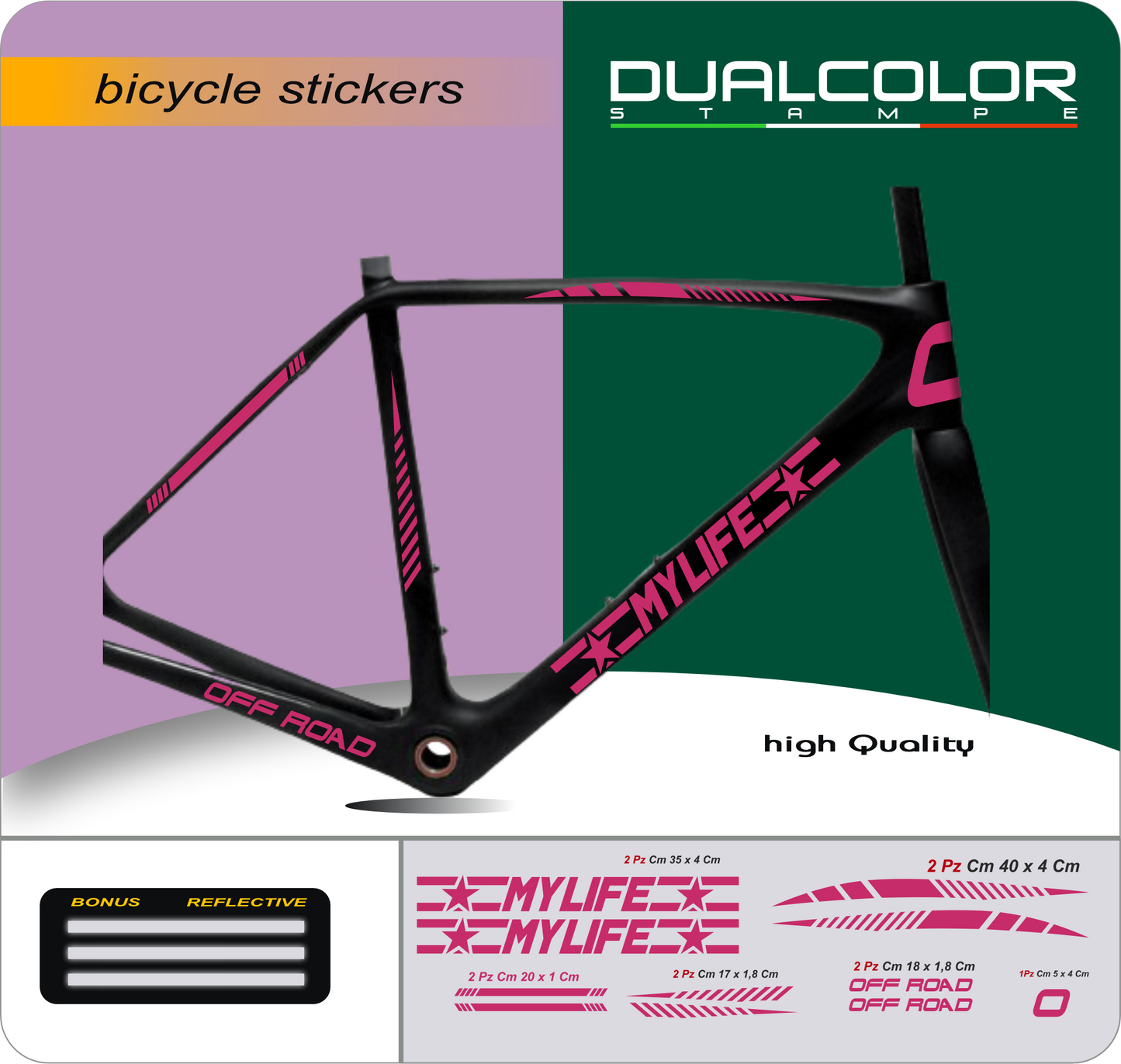 set adesivi decal vinile