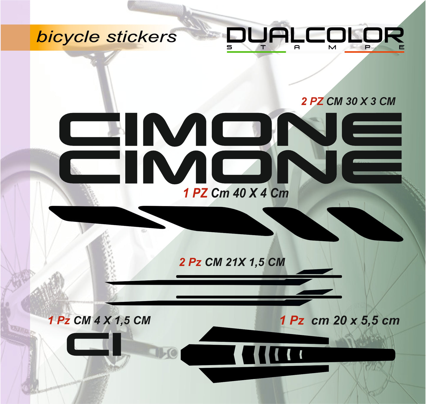 set adesivi decal vinile