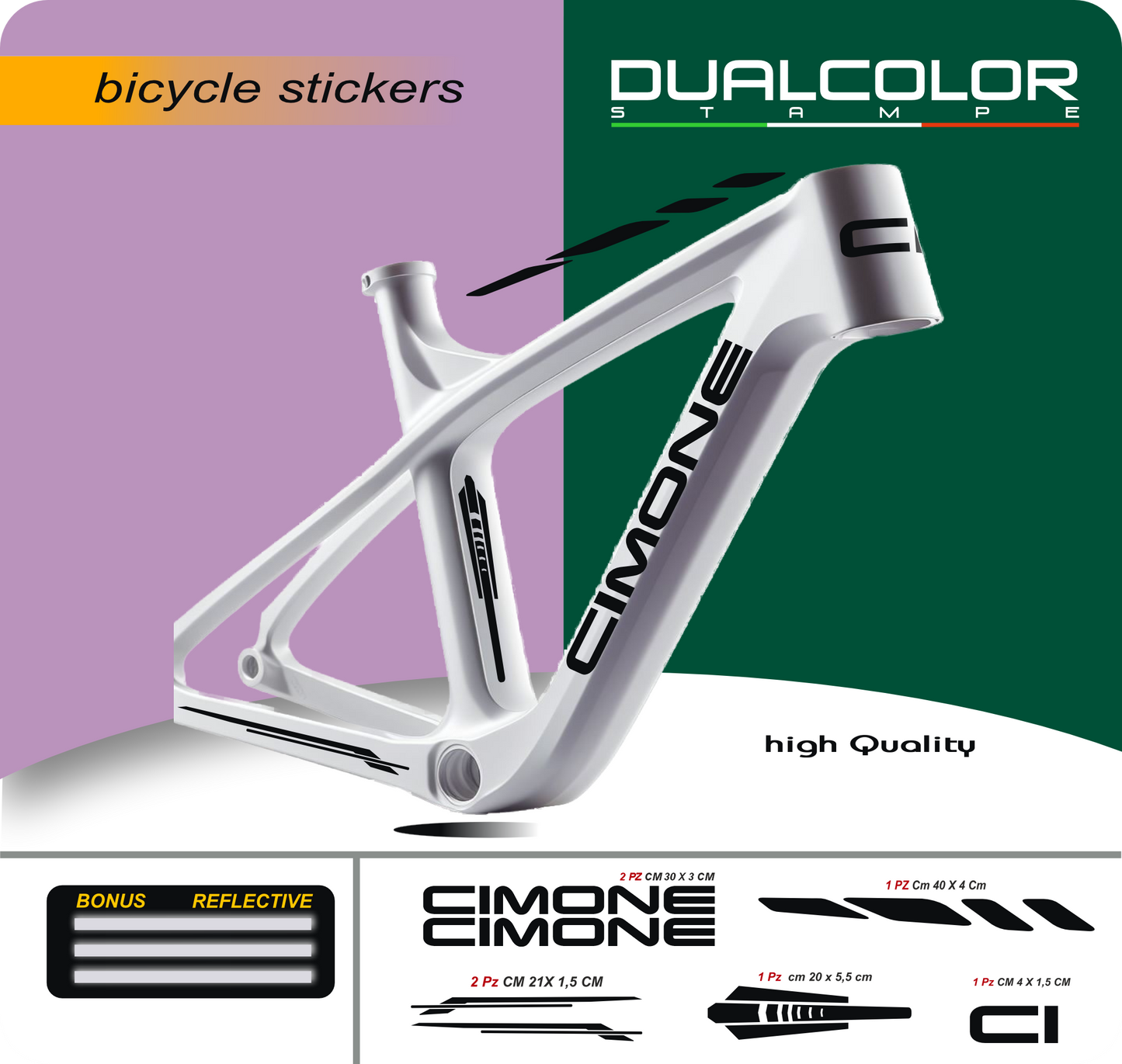 set adesivi decal vinile