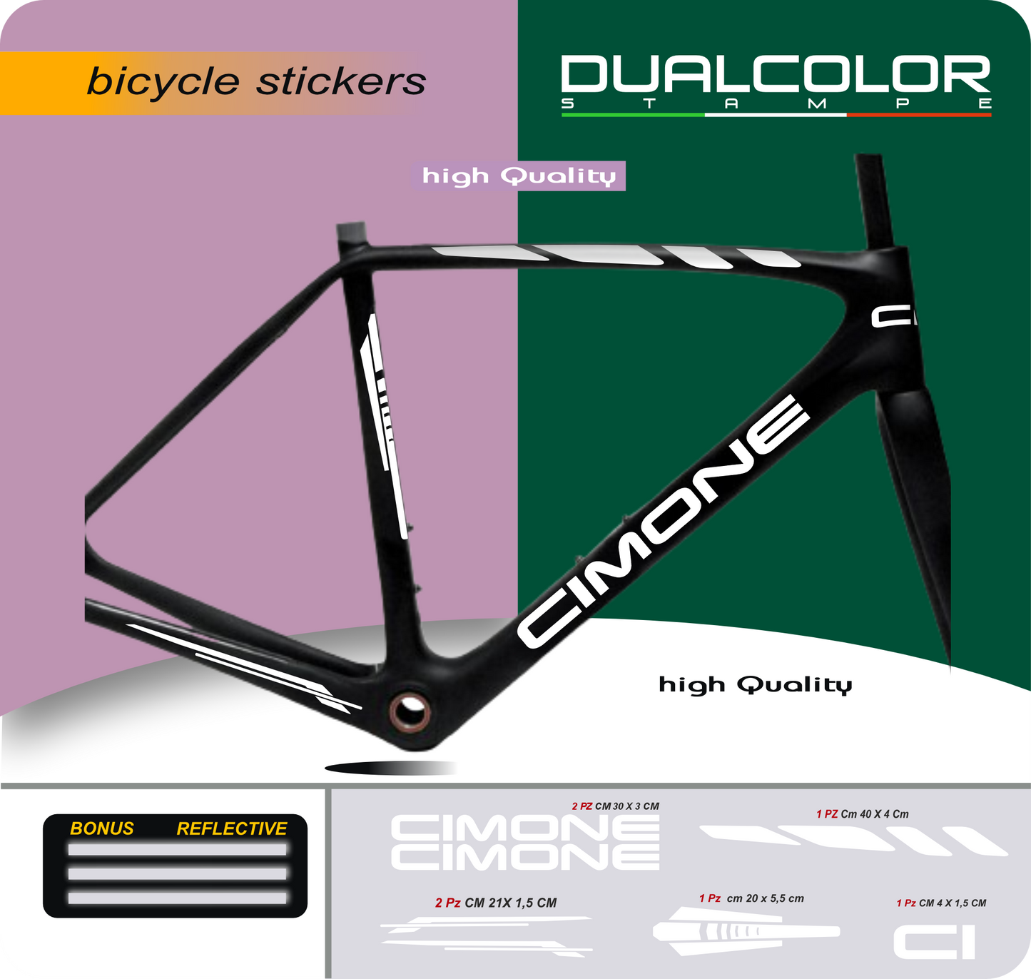set adesivi decal vinile