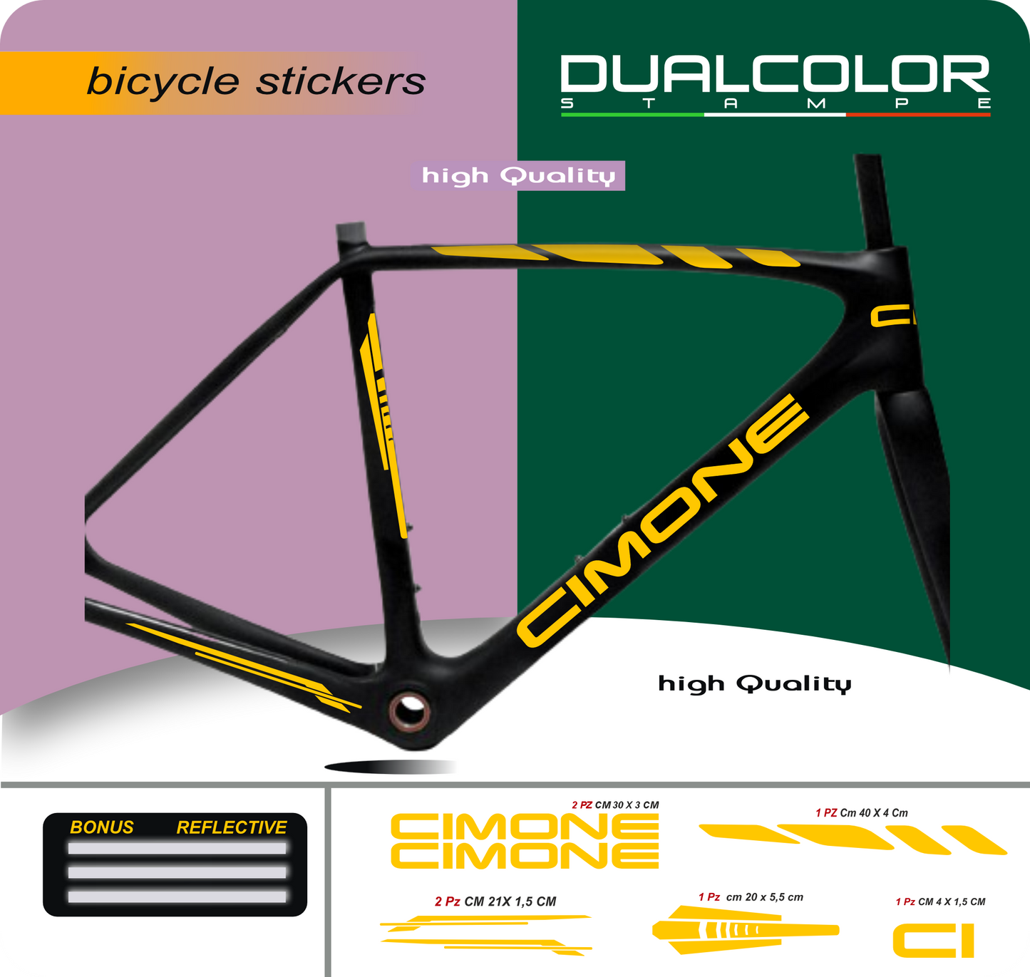 set adesivi decal vinile