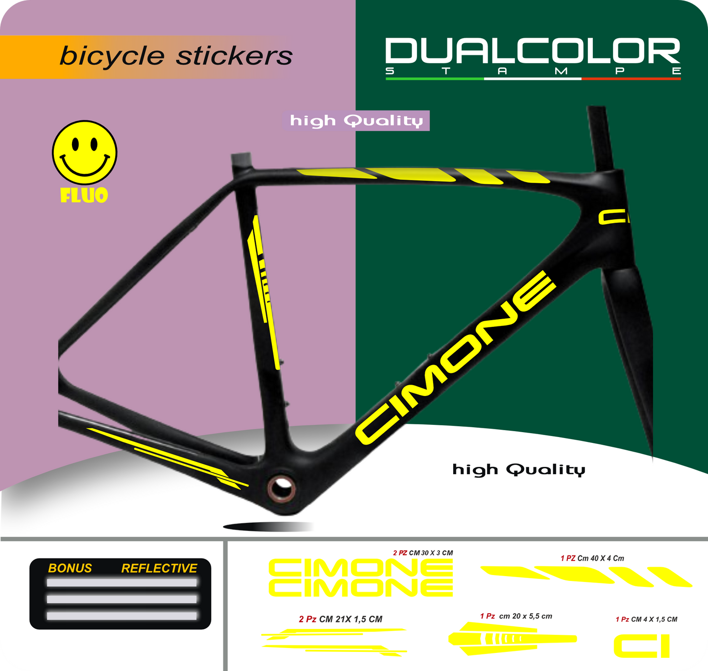 set adesivi decal vinile