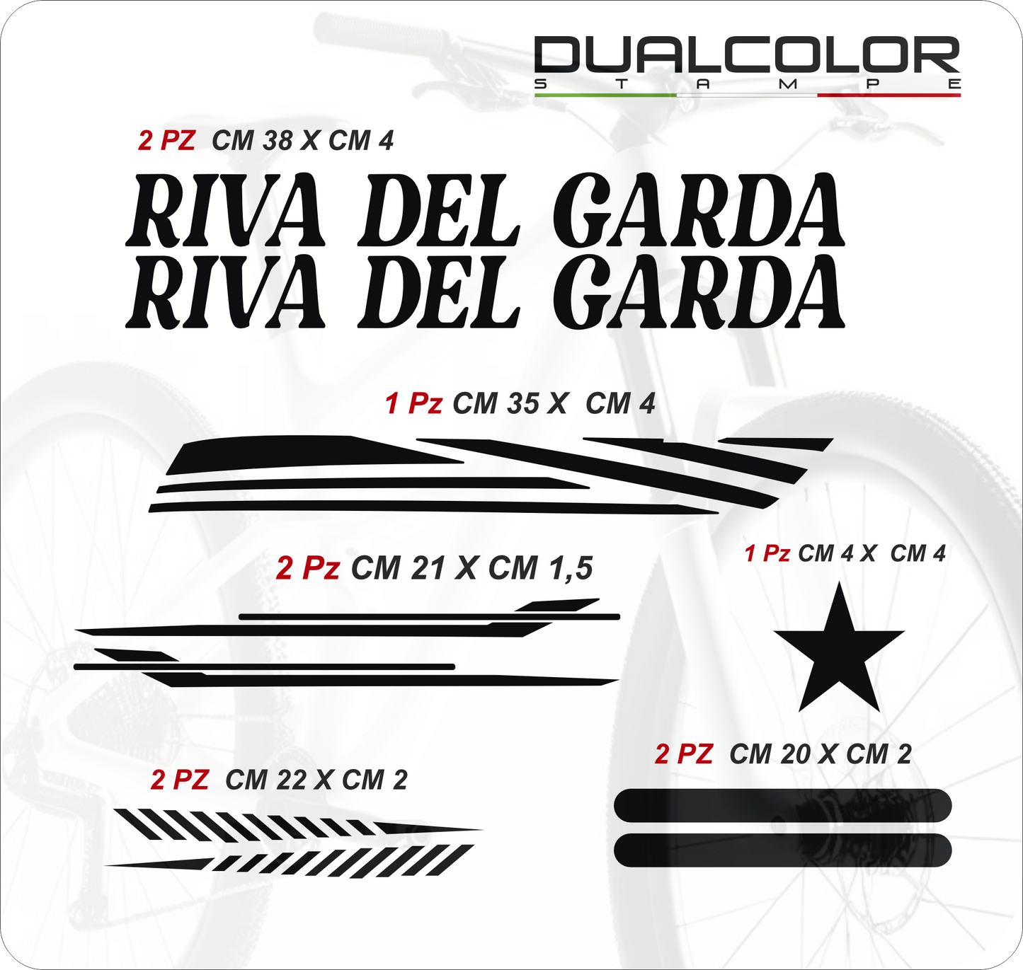 set adesivi decal vinile