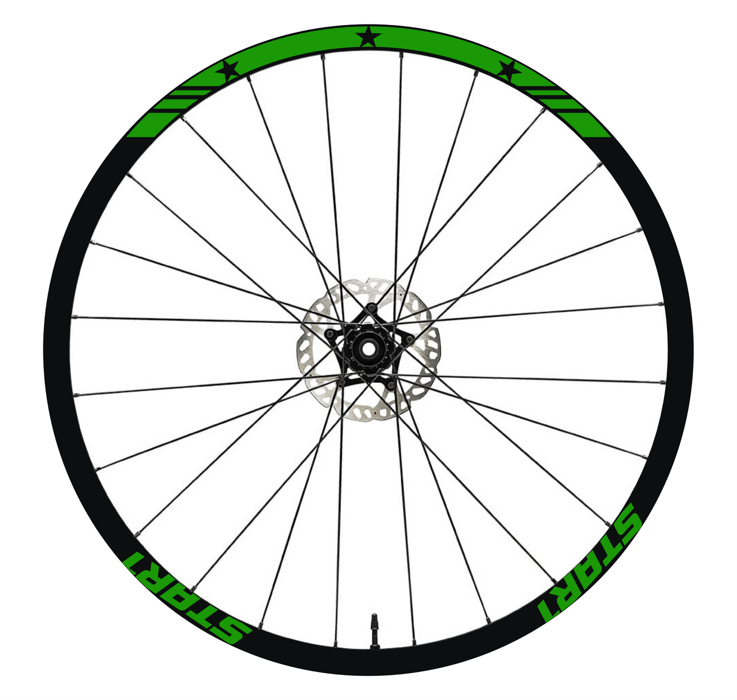 DualColorStampe Adesivi Cerchi Bici 26'' - 27,5'' - 28-29'' Pollici Ruota Bici MTB Bike Stickers Cerchi MTB BDC Stelle stars start B0210