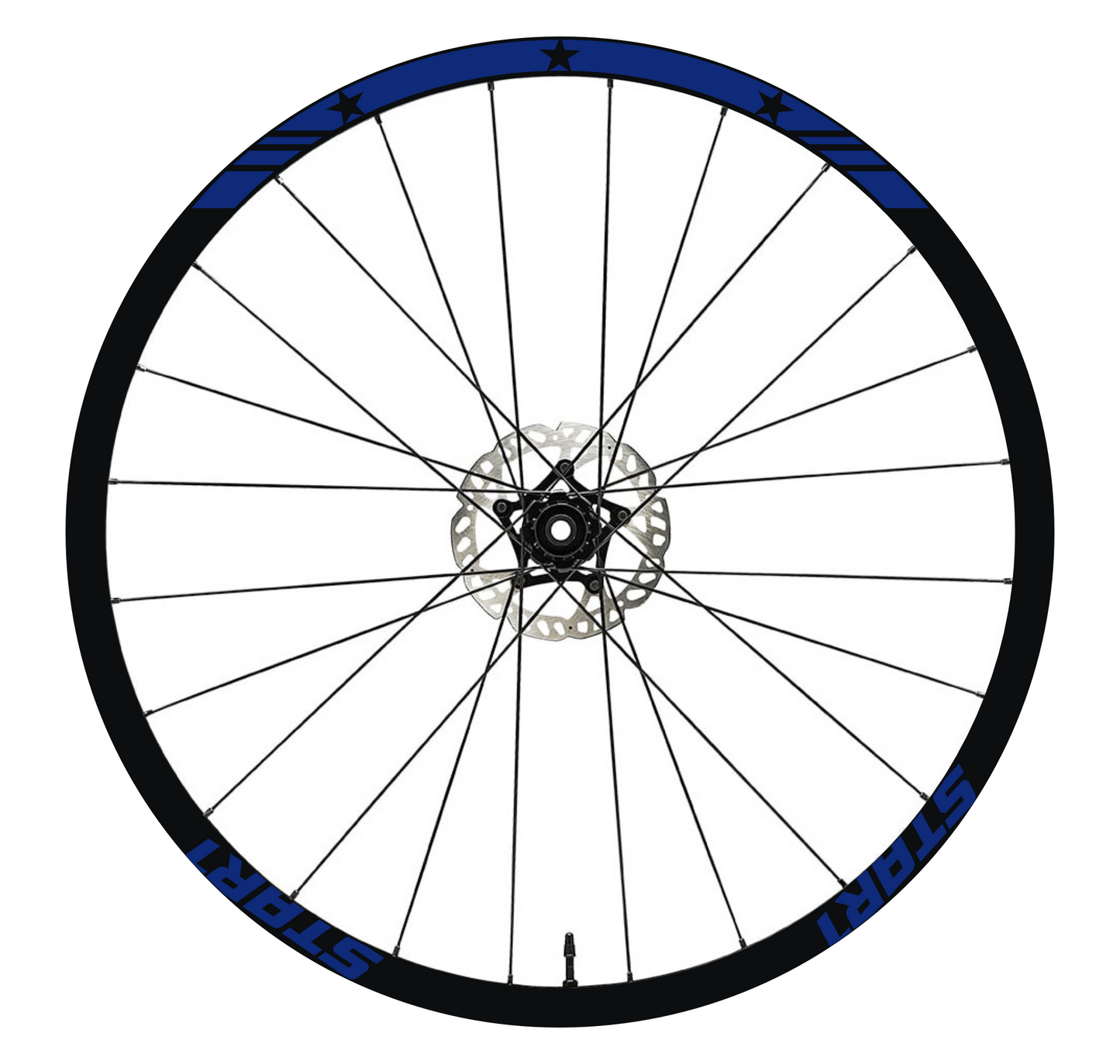 DualColorStampe Adesivi Cerchi Bici 26'' - 27,5'' - 28-29'' Pollici Ruota Bici MTB Bike Stickers Cerchi MTB BDC Stelle stars start B0210