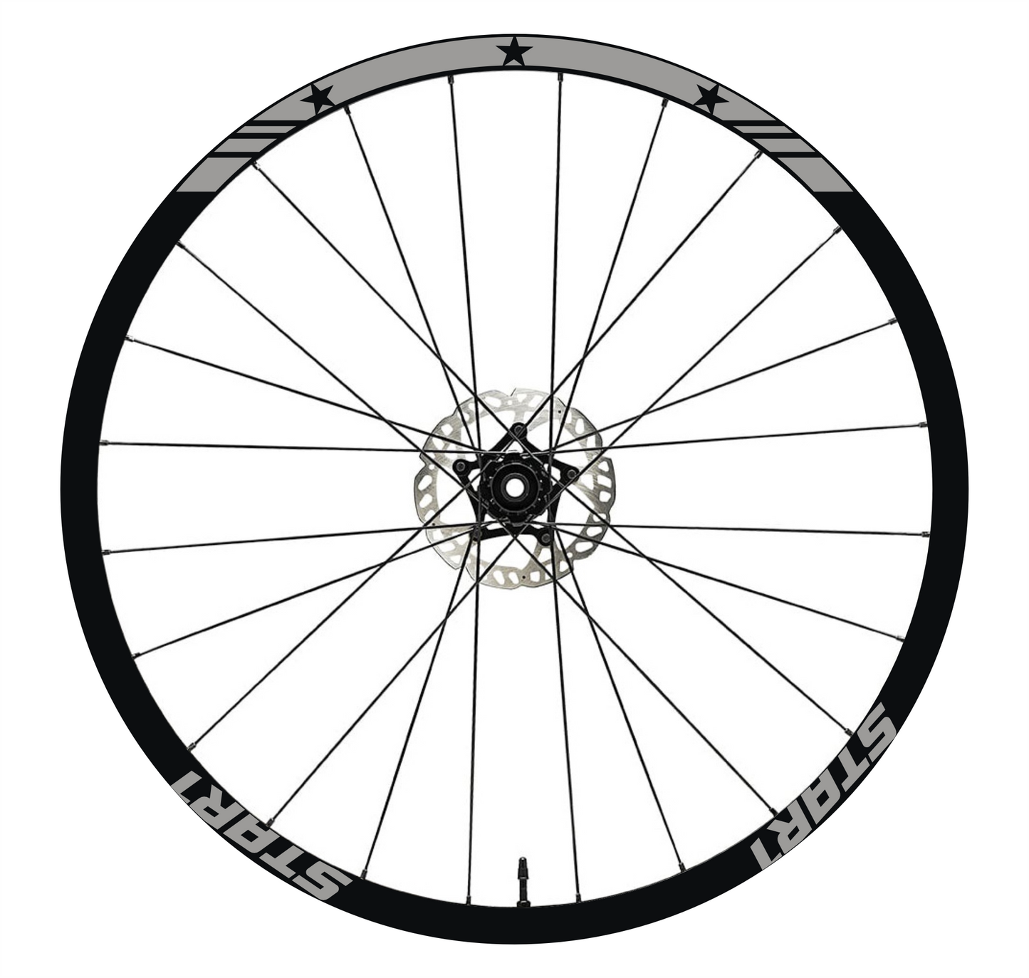 DualColorStampe Adesivi Cerchi Bici 26'' - 27,5'' - 28-29'' Pollici Ruota Bici MTB Bike Stickers Cerchi MTB BDC Stelle stars start B0210