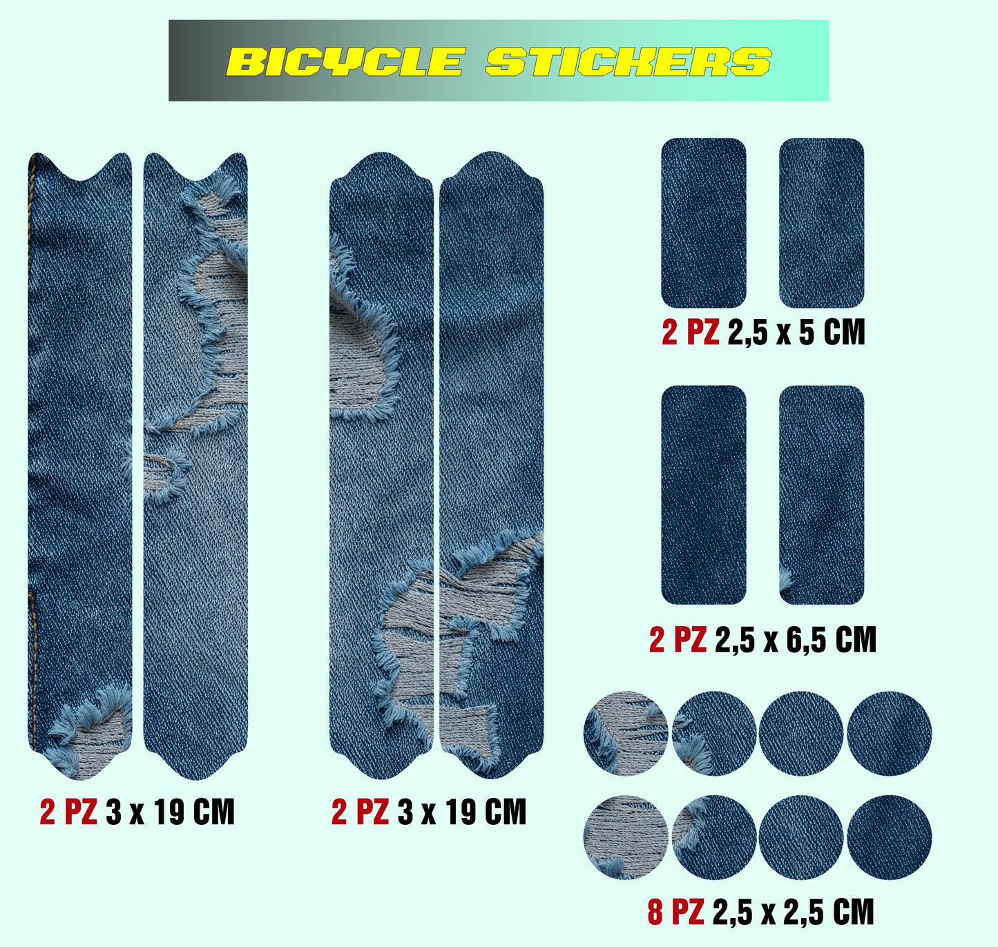 set adesivi decal vinile