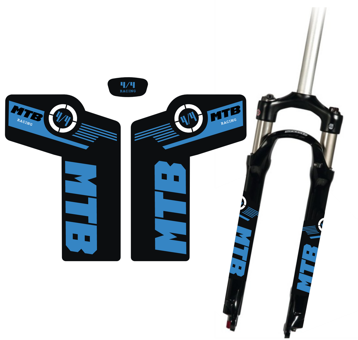 Adesivi Forcella MTB – Sticker Resistenti per Ammortizzatori Anteriori – Decalcomanie Vinile Impermeabili per Mountain Bike – Tuning Bici Personalizzato B0223