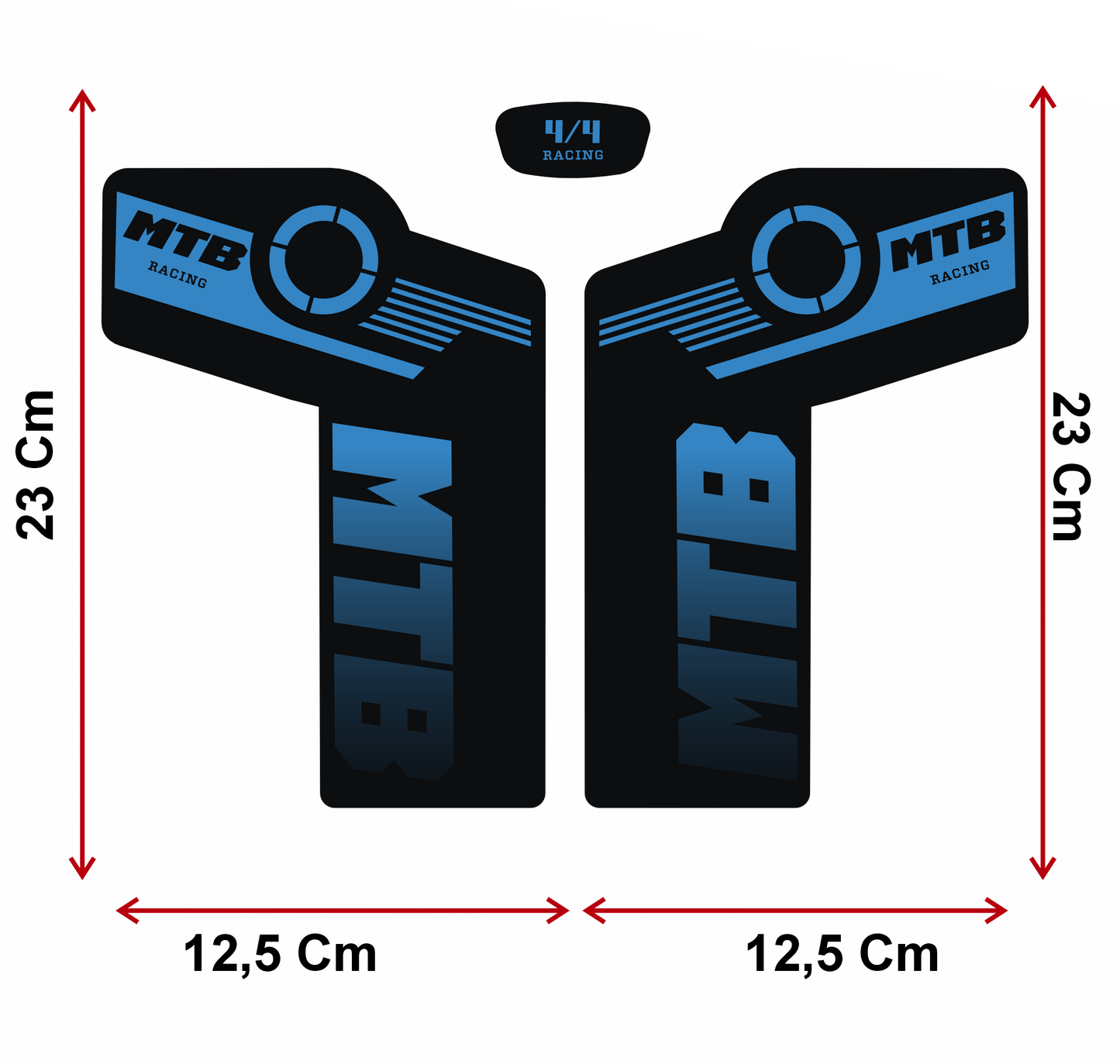 Adesivi Forcella MTB Impermeabili β Decalcomanie Resistenti per Ammortizzatori Anteriori β Tuning Bici Personalizzato B0225