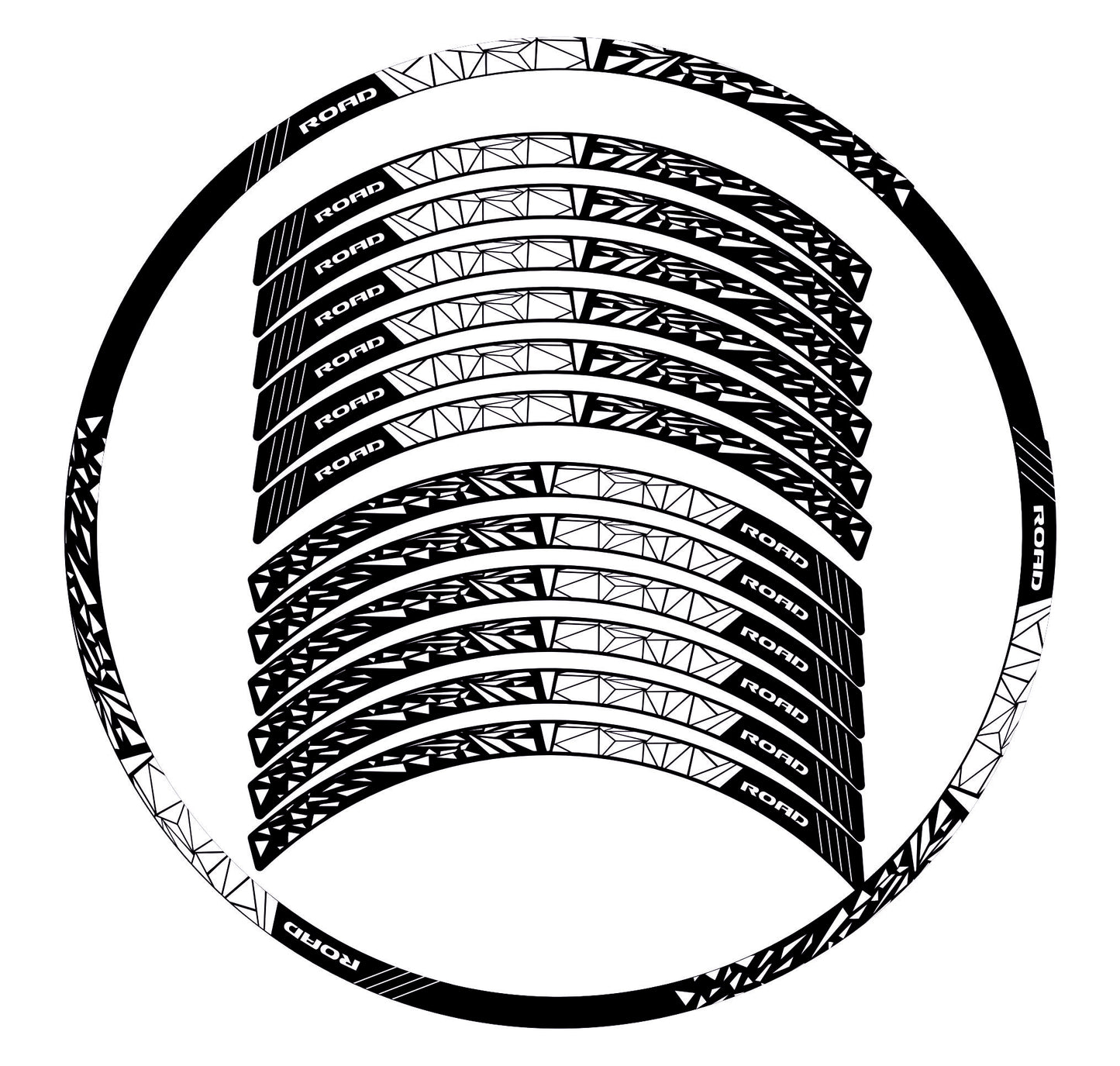 MTB-fietsvelgstickers 26'' - 27,5'' - 28-29'' inch MTB-fietswielstickers MTB-racevelgen COD. B0141