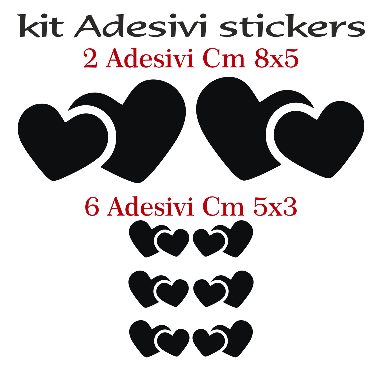 set adesivi decal vinile