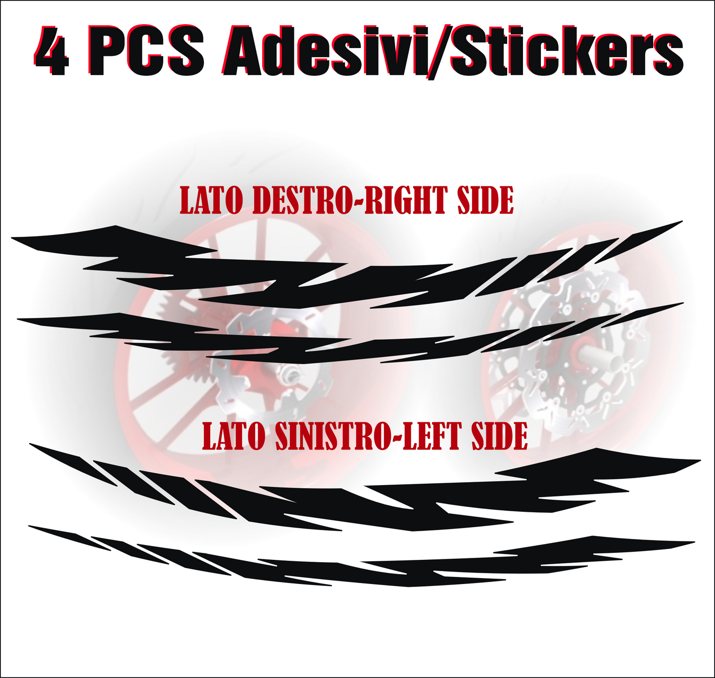set adesivi decal vinile